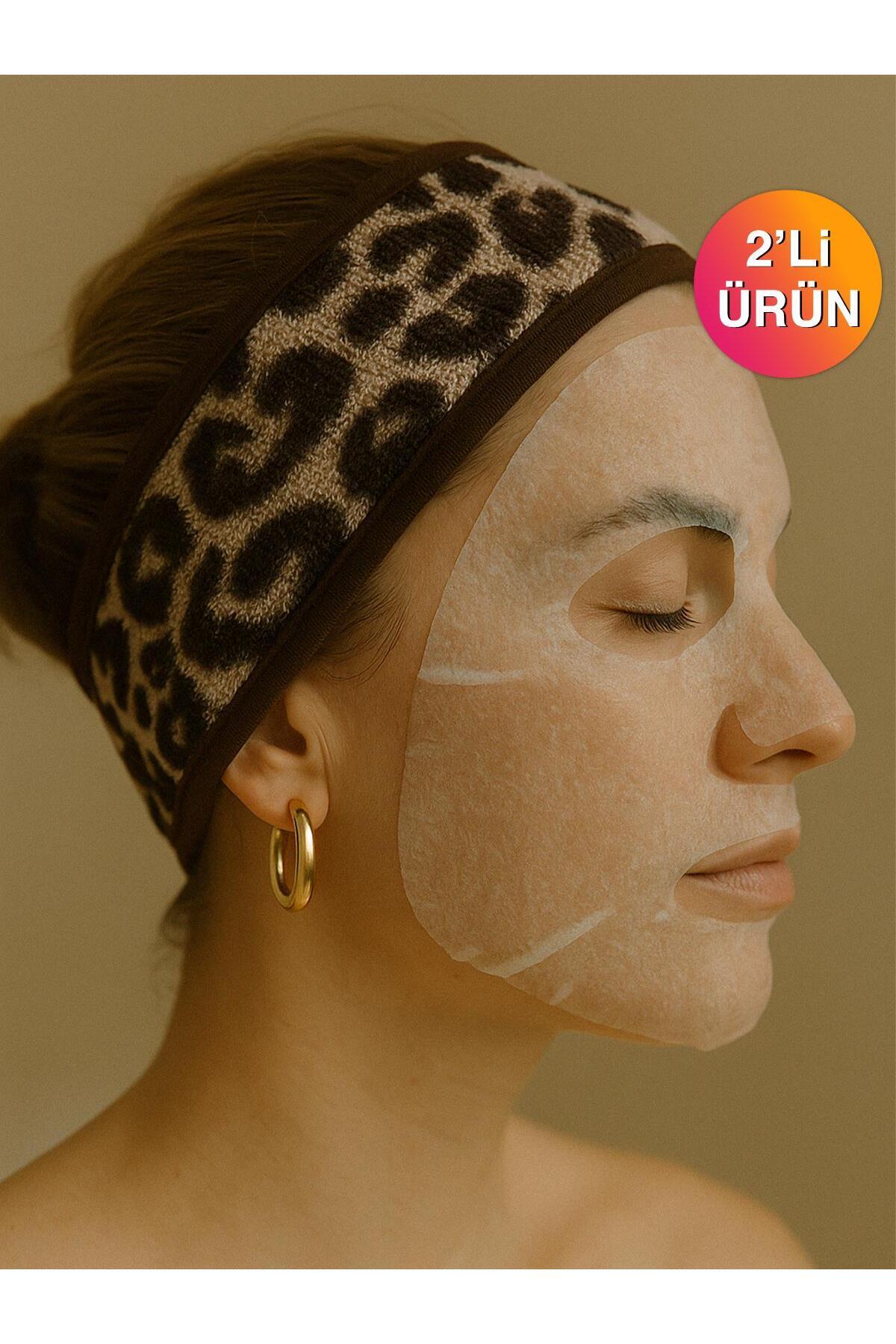 Ender Home 2'li Baskılı Makyaj Uygulama & Spor Saç Bandı Set