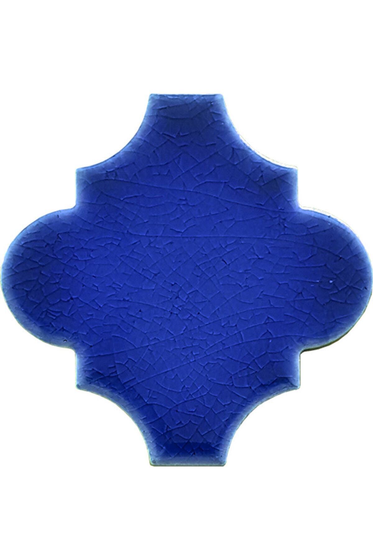 Armada Çini 12x12 Ottoman Düz Arabesk Kobalt Çini