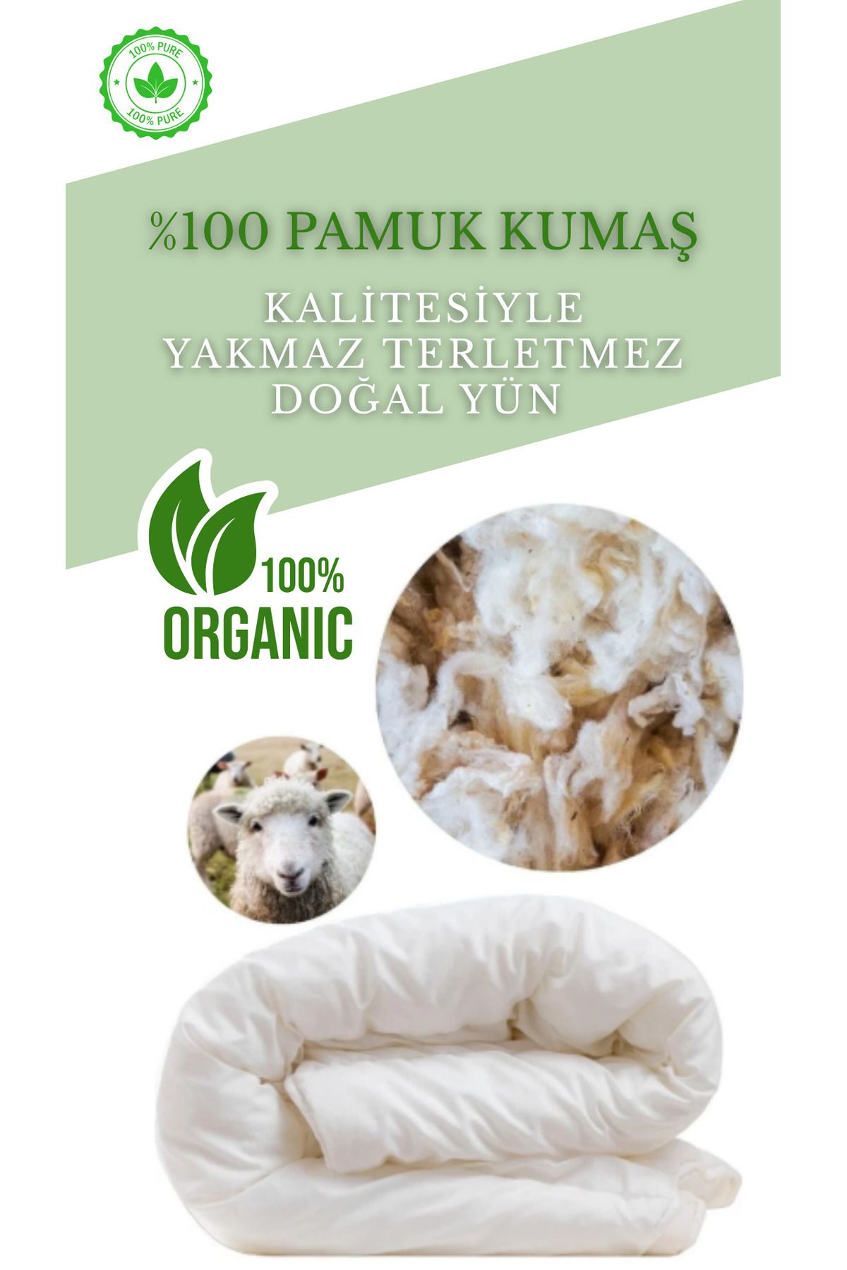 Sinada-Single Machine Washable 100% Pure Wool 100% Cotton Fabric Non-Burning Non-Sweating Quilt 2