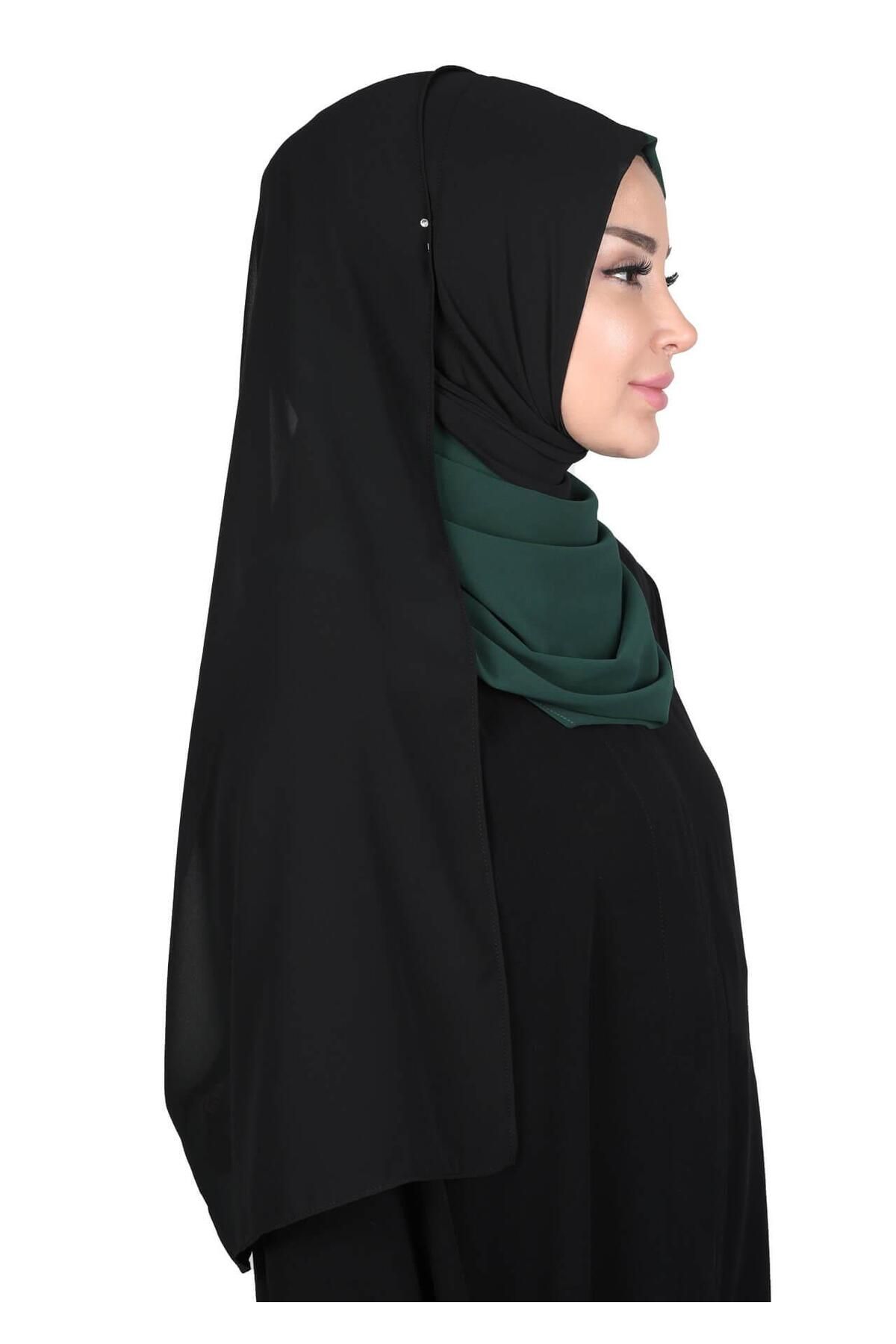 Ayşe Tasarım-Double Color Practical Chiffon Shawl,Ps-102 5
