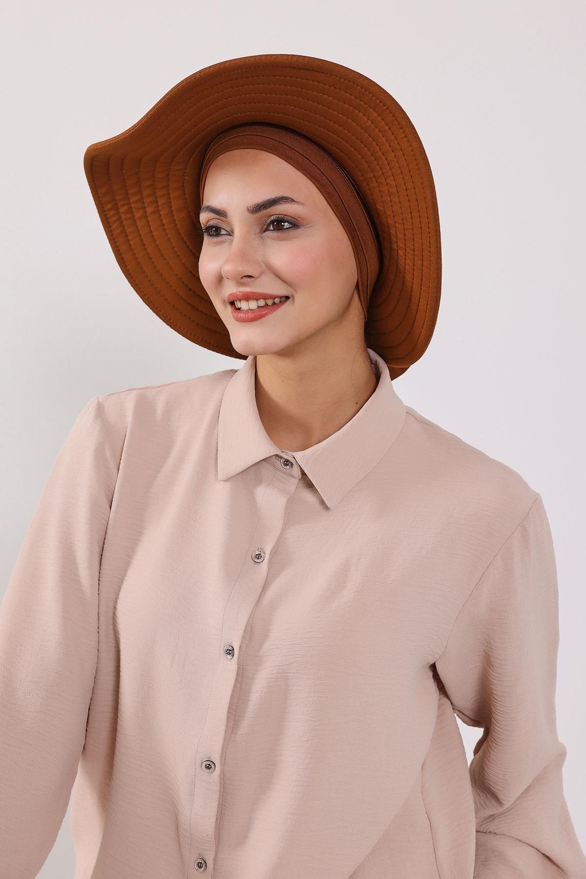 Aisha's Design-Removable Combed Bonnet Turban with Bow Knot on the Back, S-4 1