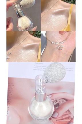 Genel Markalar Beyaz & Silver Glitter Toz Sprey Işıltılı Yüz Ve Vücut Simi