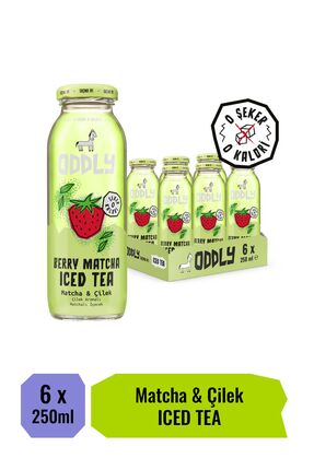 ODDLY BERRY MATCHA SOĞUK ÇAY CAM MATCHA ÇİLEK - 0 ŞEKER & 0 KALORİ 250 ML X 6...