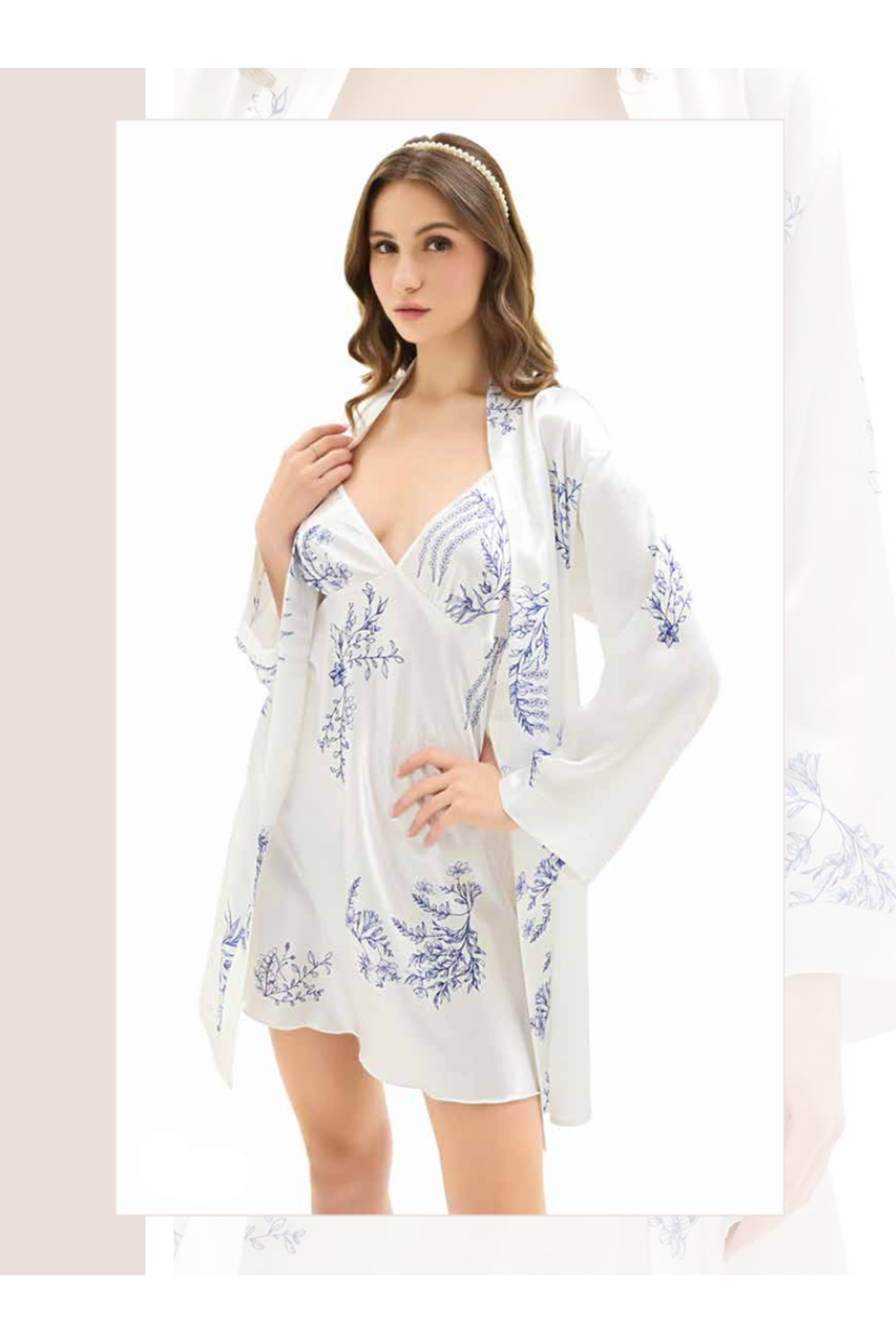 Genel Markalar İç Giyim MOONGİRL Saten Kısa İkili Gecelik Takım