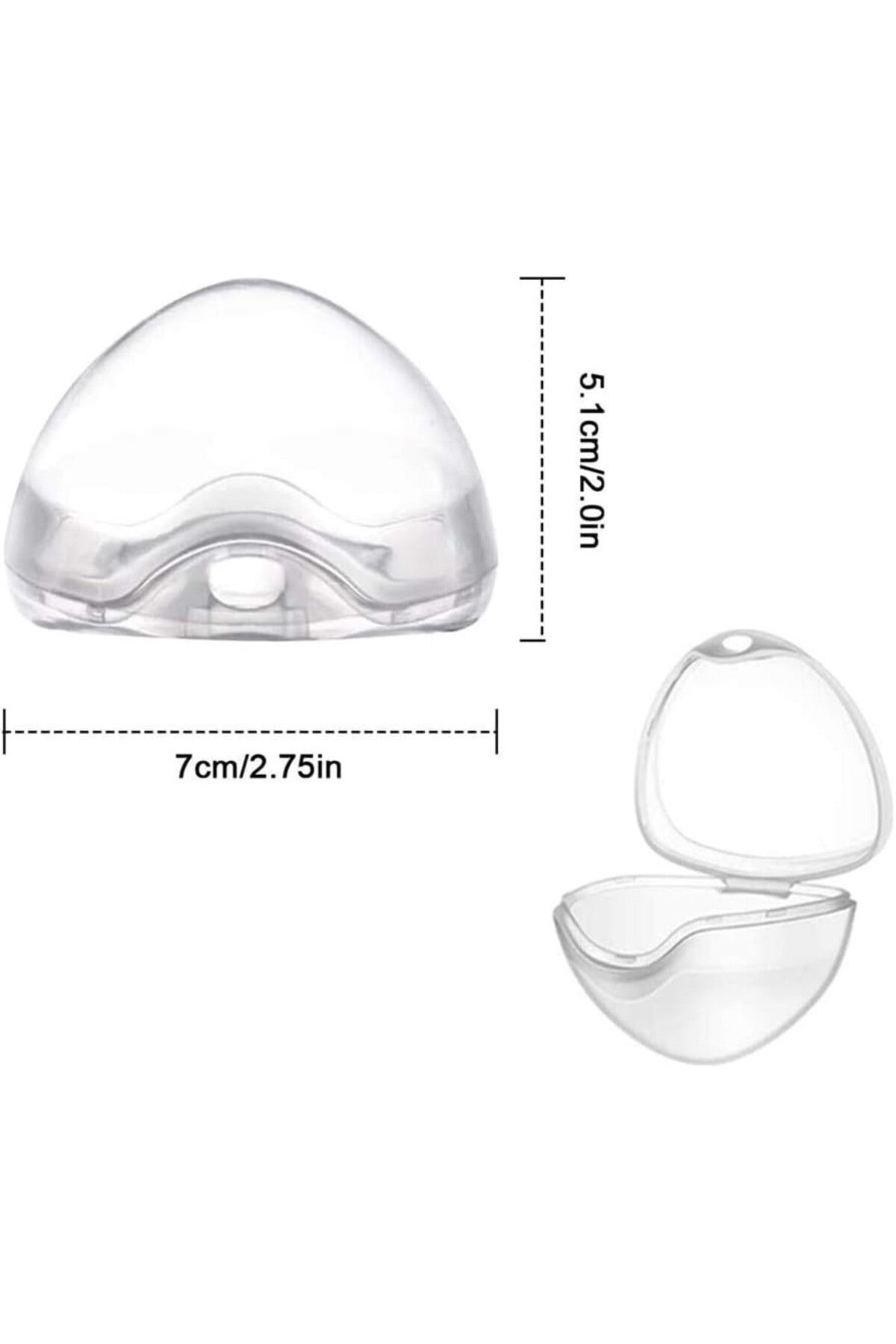 Dawwoti-Set of 4 pacifier protectors, PP, transparent, 7 x 6.1 x 5.5 cm 5