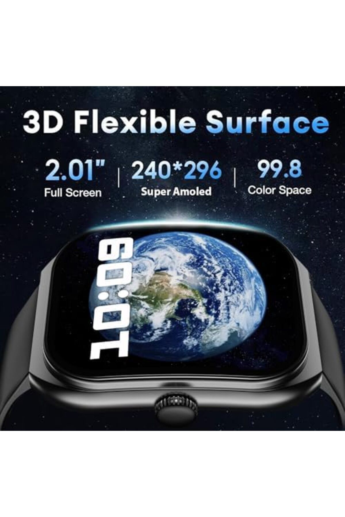 PEJE-Smart Watches For Men, 2.01 Curved Display, Bluetooth Calls, 1ATM Waterproof, Monitors Spo2/Hea 4