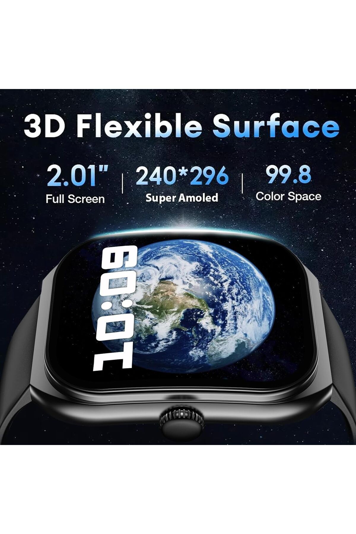 PEJE-Smart Watches For Men, 2.01 Curved Display, Bluetooth Calls, 1ATM Waterproof, Monitors Spo2/Hea 3