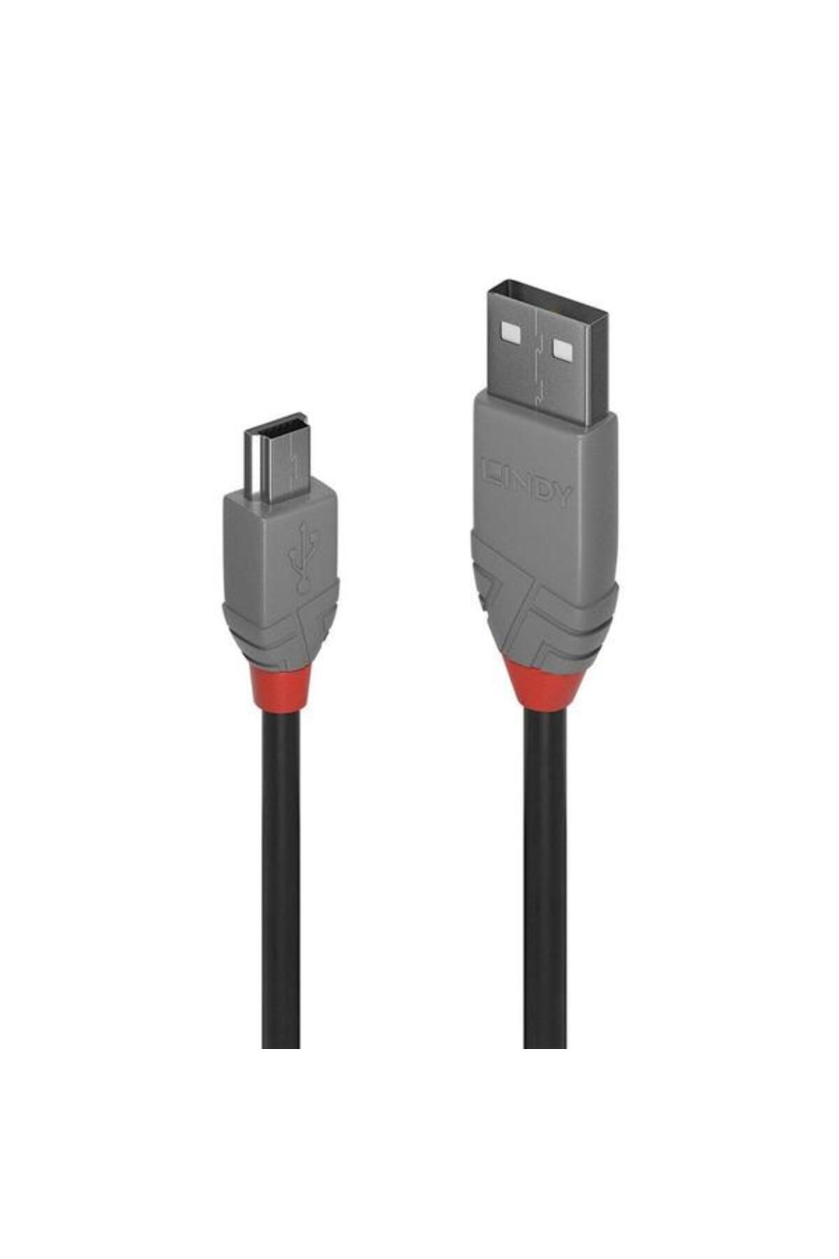 LİNDY-Cablu de date LY-36722, 1m, USB 2.0 Tip A - USB Mini-B 1