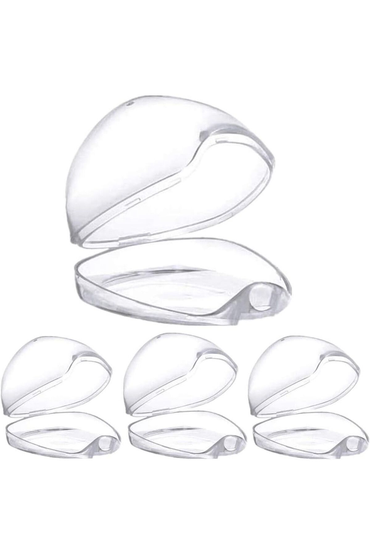 Dawwoti-Set of 4 pacifier protectors, PP, transparent, 7 x 6.1 x 5.5 cm 1