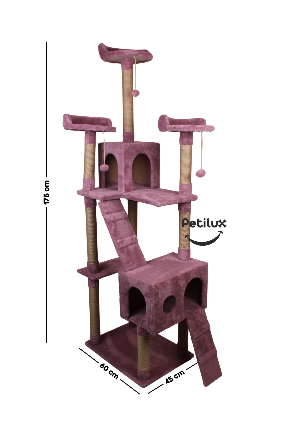 Petilux-New Multi-Storey Cat House with Residence Design Jute Drawstring Scratching Tower and Resting Area 4