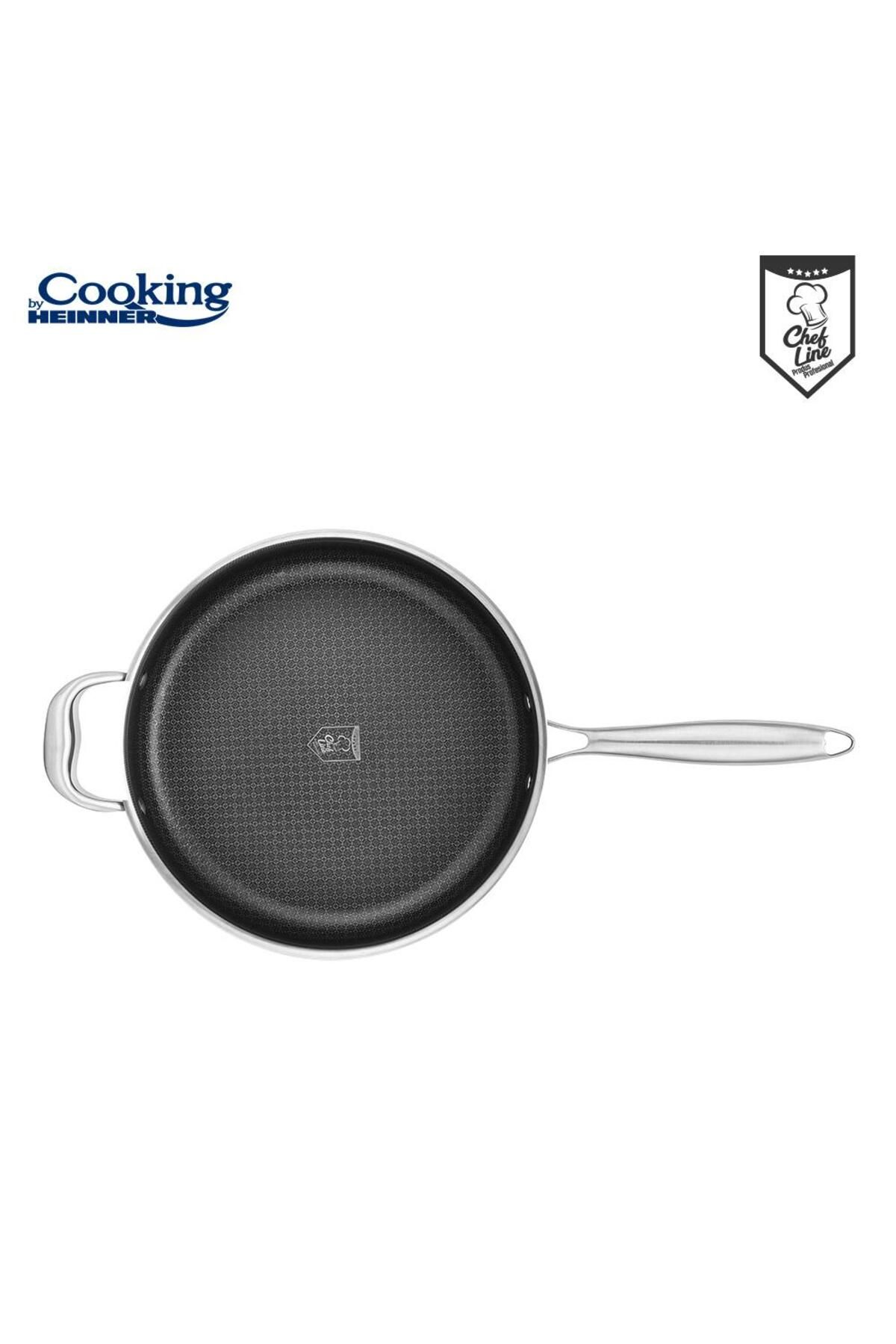 Heinner-Deep frying pan with stainless steel lid, Honeycomb coating, 28x7.5 cm, 4.2 l, Titanium 5