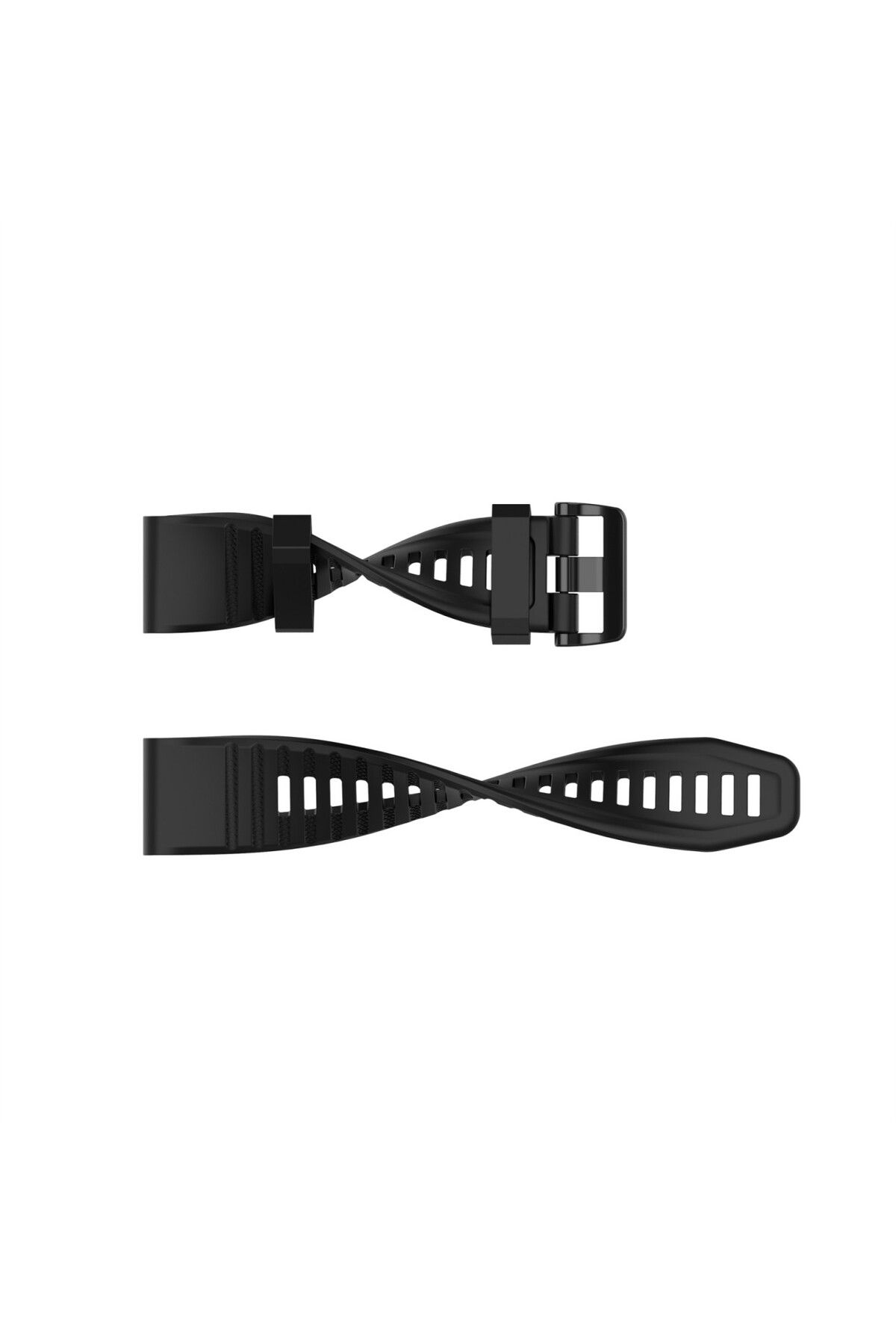 eR D L-Silicone watch strap compatible with Garmin Fenix 6, Fenix 6 Pro, strap width 22 mm, black, eR D L 2
