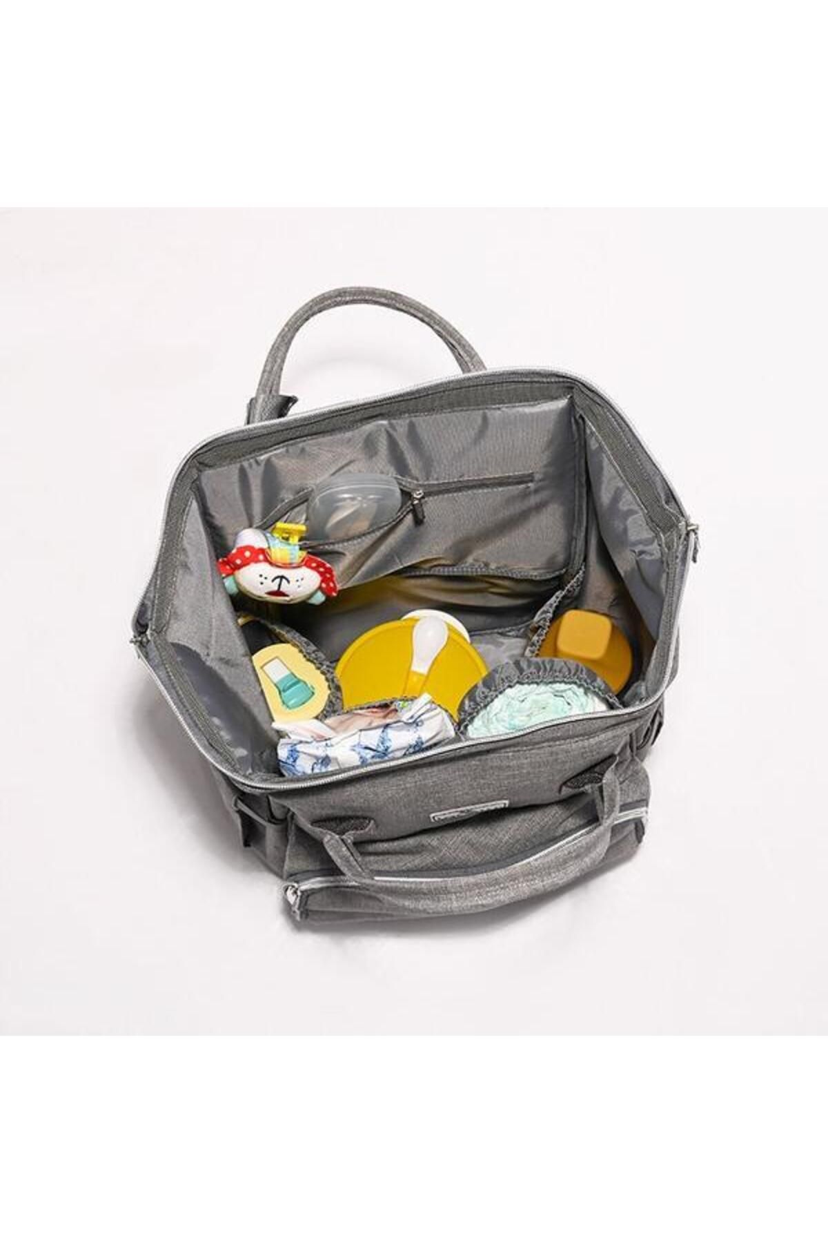 LORELLİ-Rucsac Tina pentru accesorii pentru bebeluși, compartimente multiple, albastru și gri 2