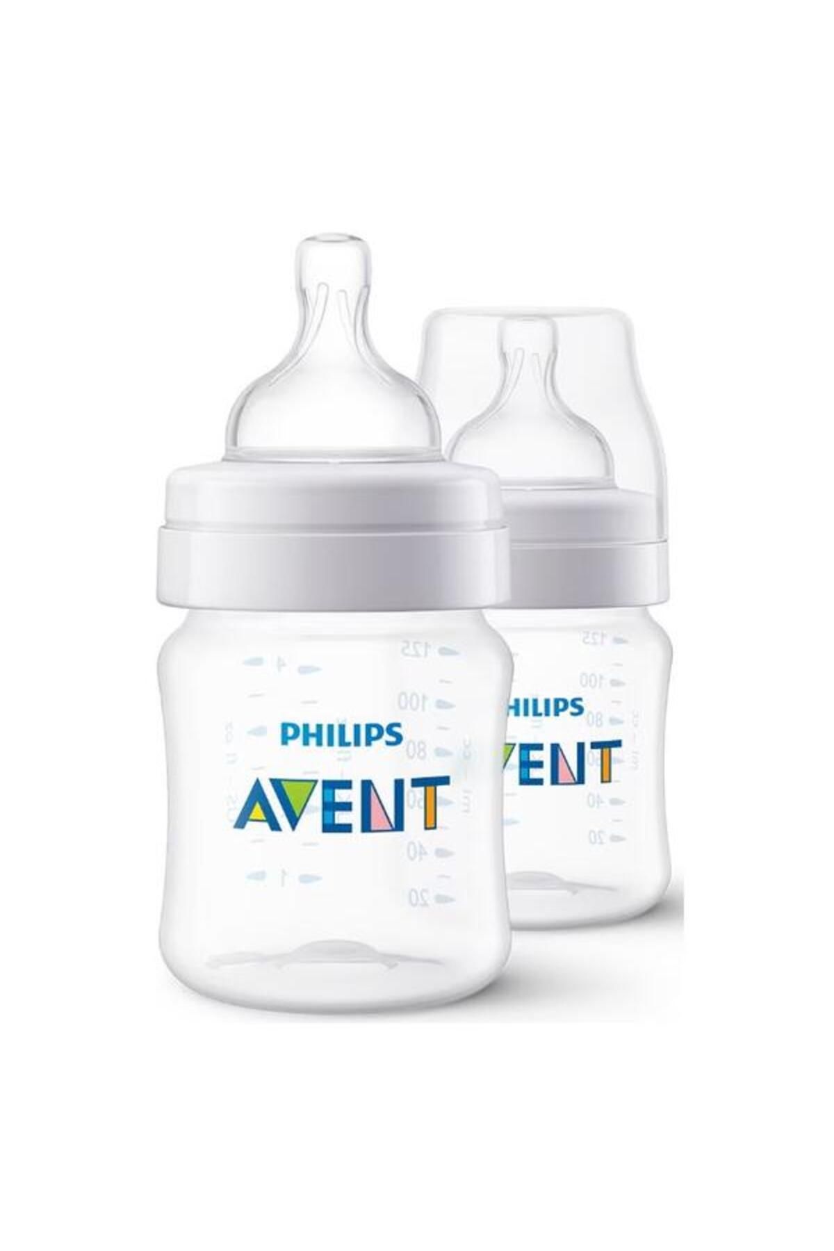 Philips Avent-Set 2 biberoane anticolici Philips Avent SCY100/02, 125 ml, +0 luni, 2 buc, fără BPA (Alb/Trandafir) 2