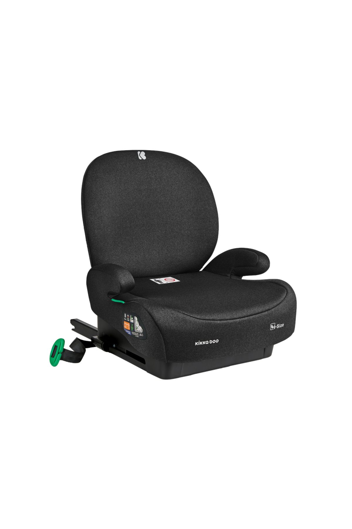 Kikka Boo-Car booster with Isofix KikkaBoo i-Boost Black Approved R129 i-Size 125-150 cm with Removable Backrest, 1