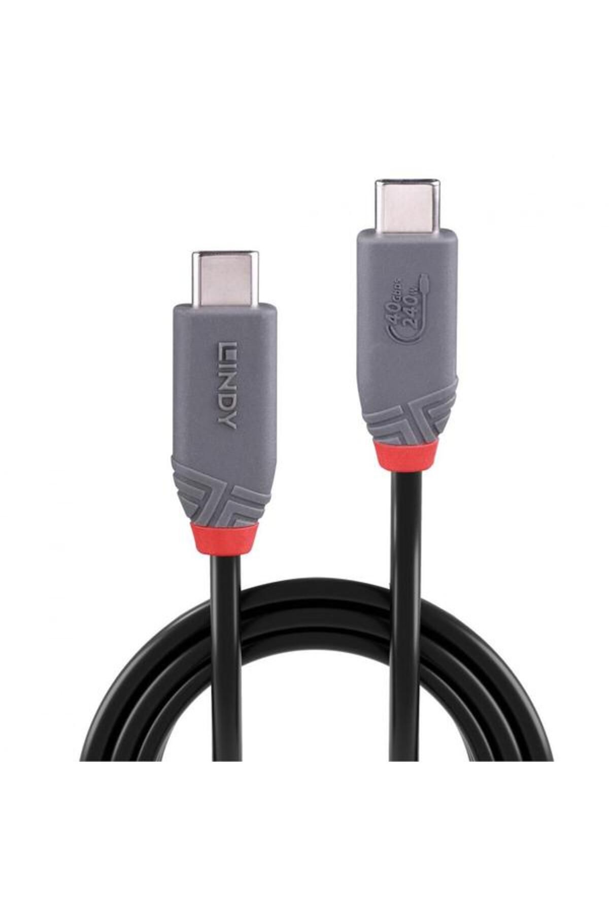 LİNDY-Cablu de date LY-36956, 0.8m, USB4 Tip C, 40Gbps 2