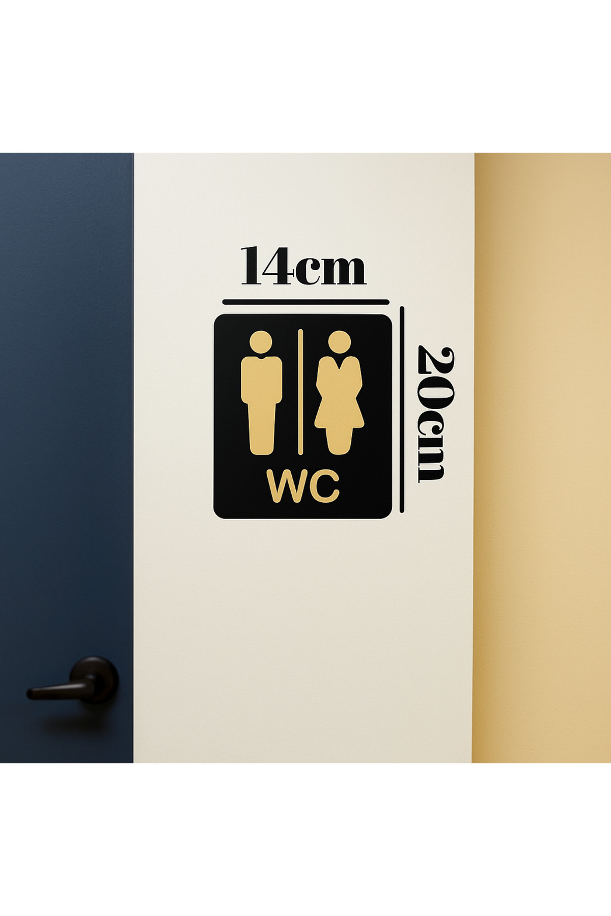 HippoDeco-Stylish and Practical Wc Sign - & Mr. Figured - Modern Design, 14X20 Cm" 2