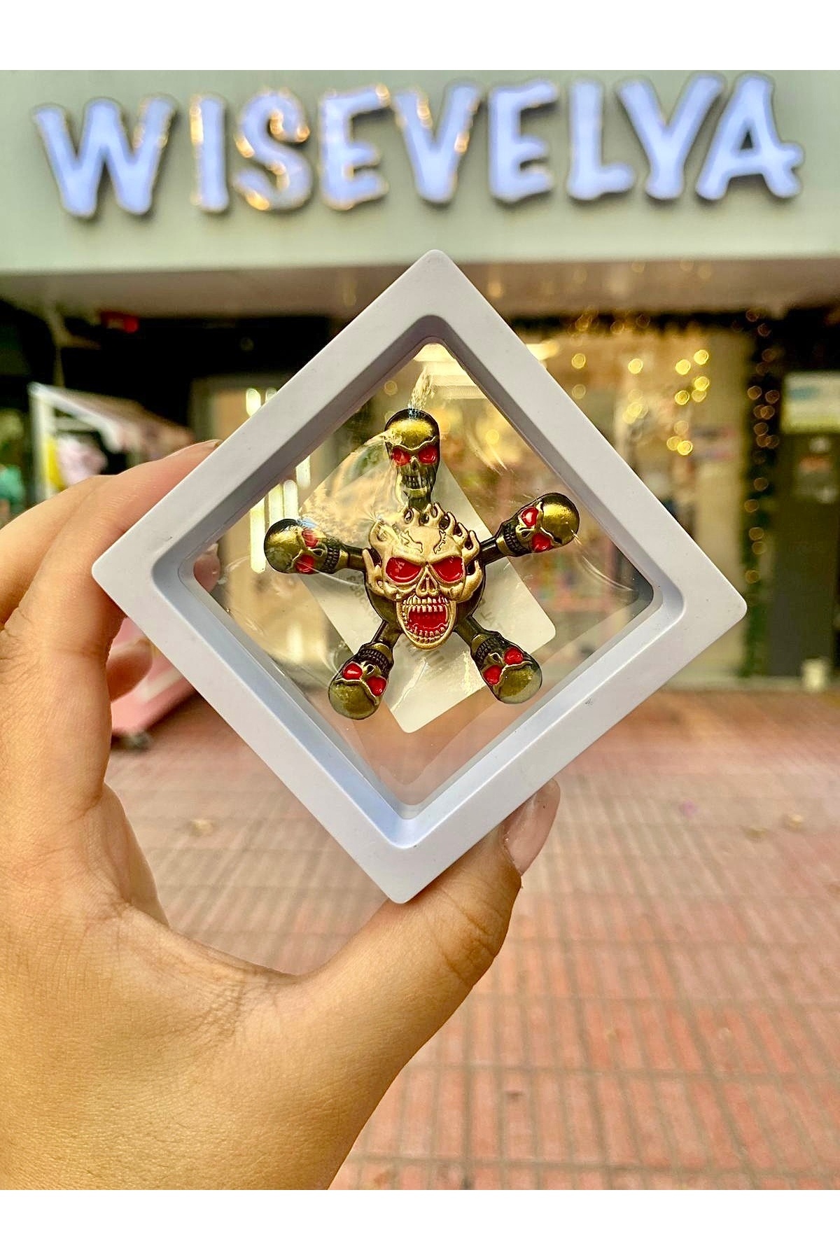 Wisevelya Metal Premium Kuru Kafa Detaylı Stres Çarkı