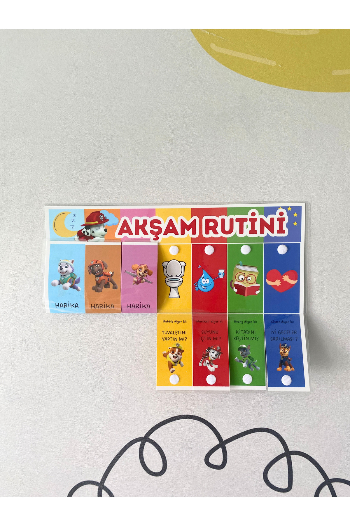 نمودار روتین صبح و عصر (چسپاکی) (با تم پا پاتروال)