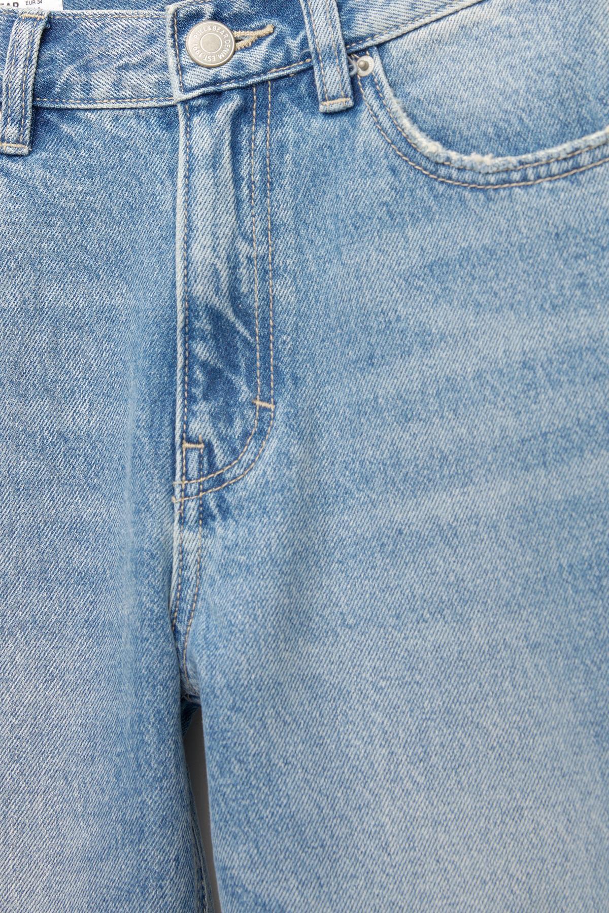 Pull & Bear  Mom fit yüksek bel jean - Görsel 8