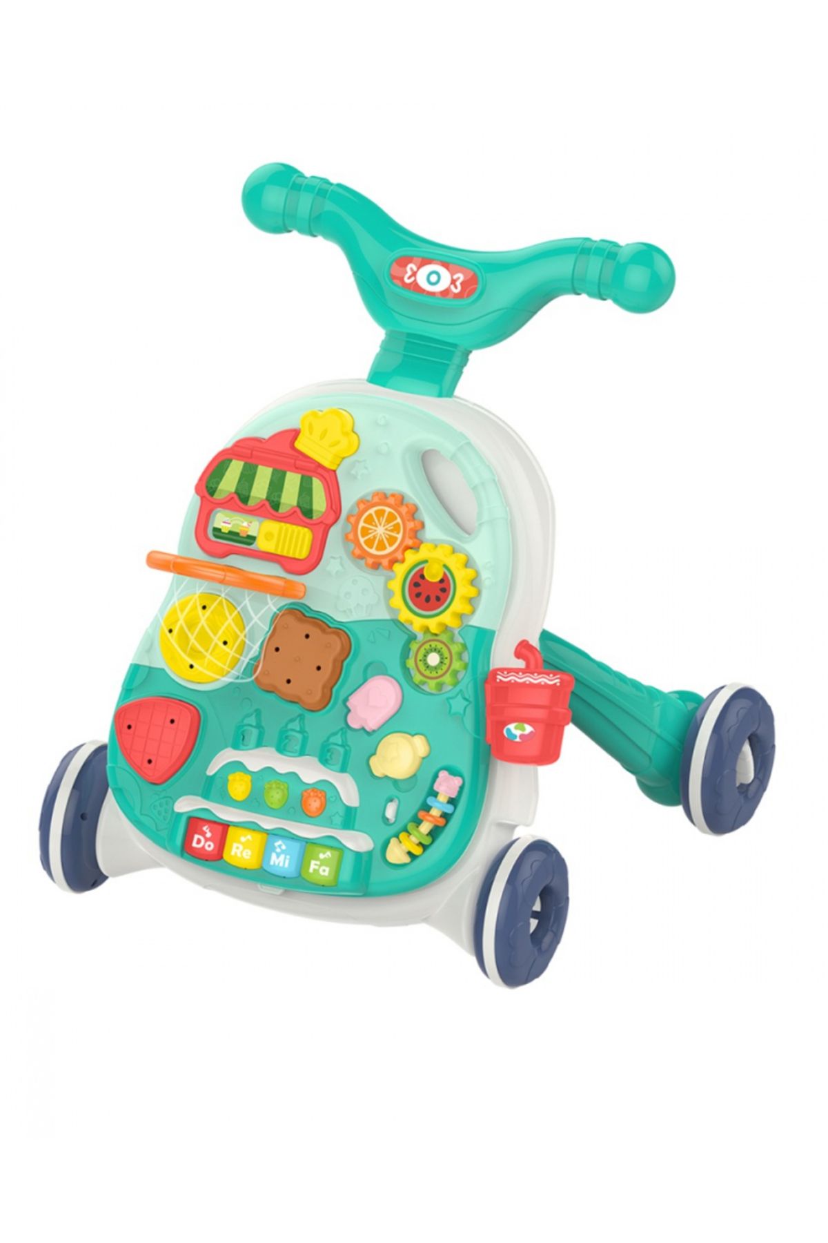 Kikka Boo-2in1 toddler walker convertible into activity table with musical panel KikkaBoo Candy Party Min 2