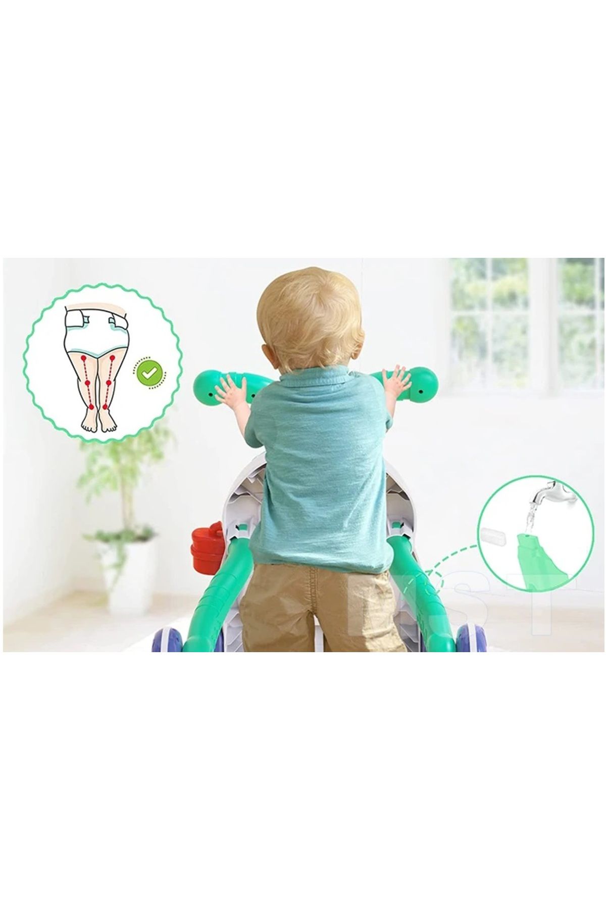 Kikka Boo-2in1 toddler walker convertible into activity table with musical panel KikkaBoo Candy Party Min 7