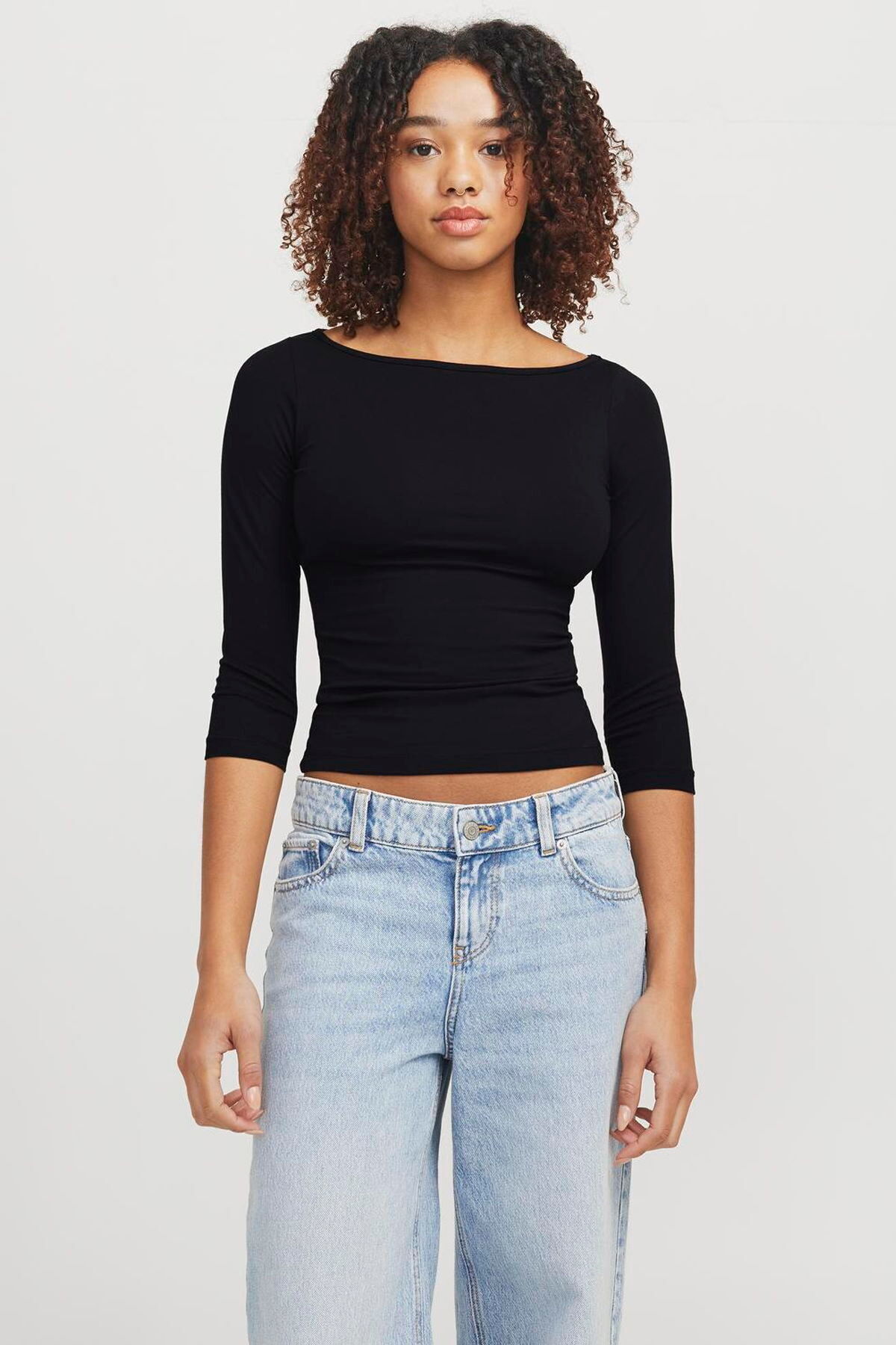 Jack & Jones Kadin Kayik Yaka Tisört - Gigi