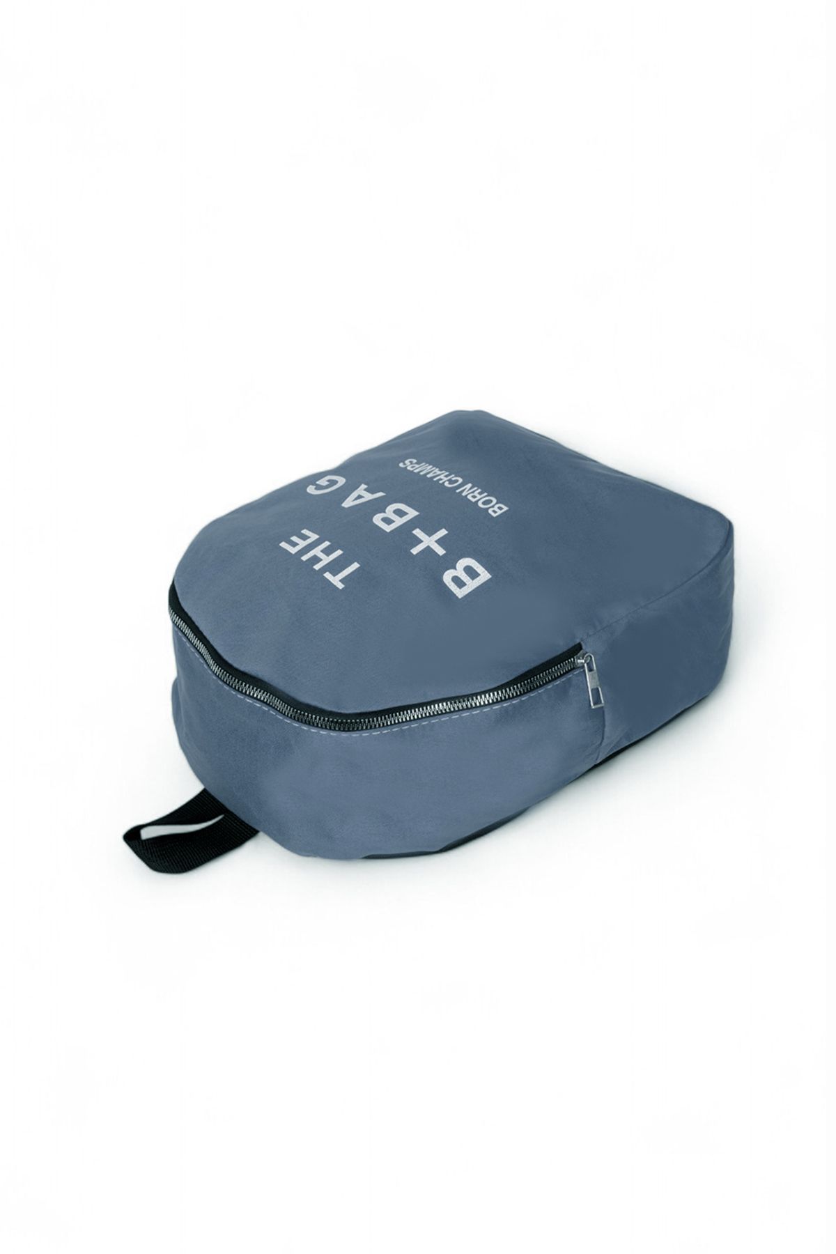PowerSpeed-Rucsac de damă cu un singur compartiment cu imprimeu text albastru denim 4
