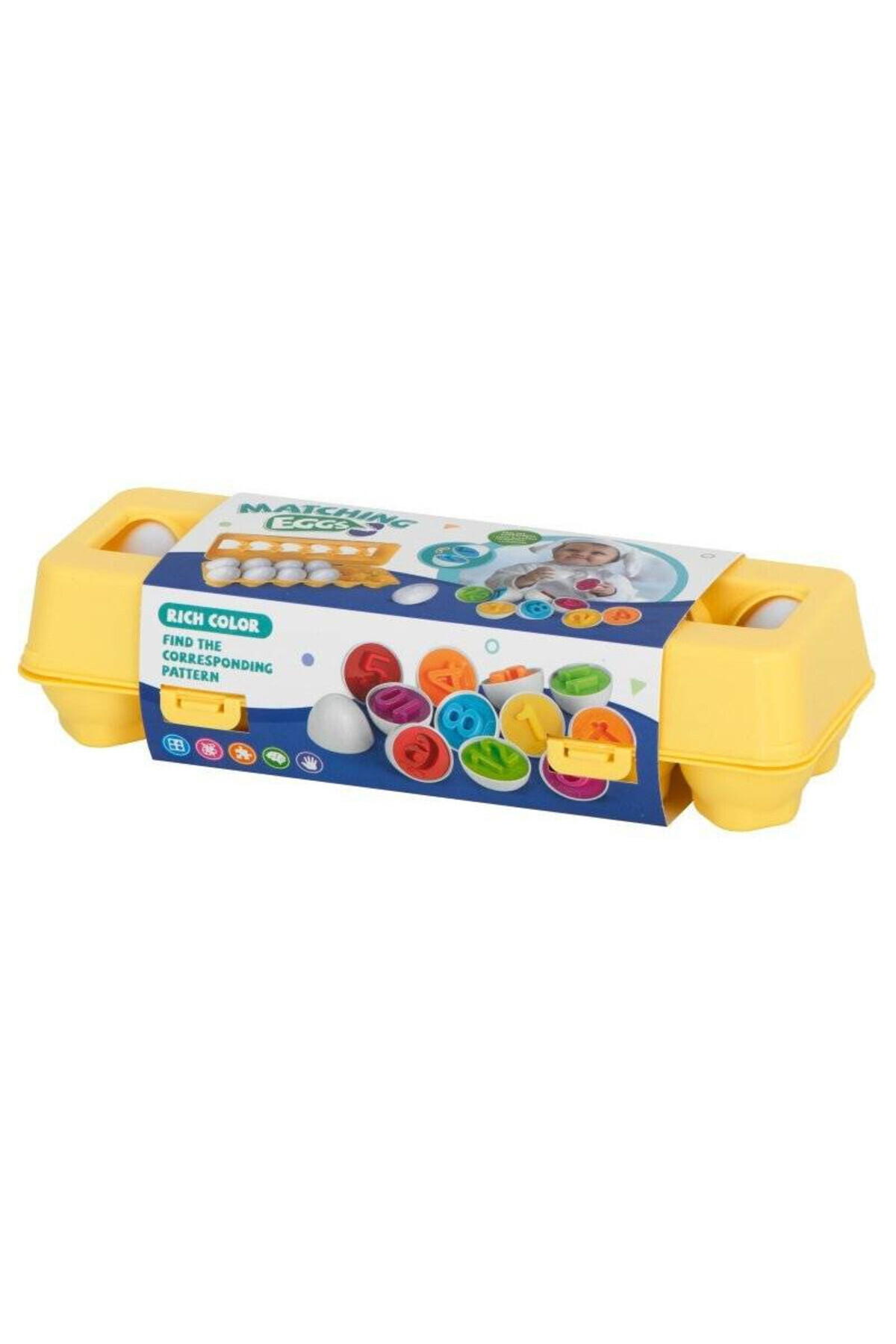 kik-Educational game Matching Eggs, KIK, Number model, 12 pieces, 3 years+, Multicolor 2