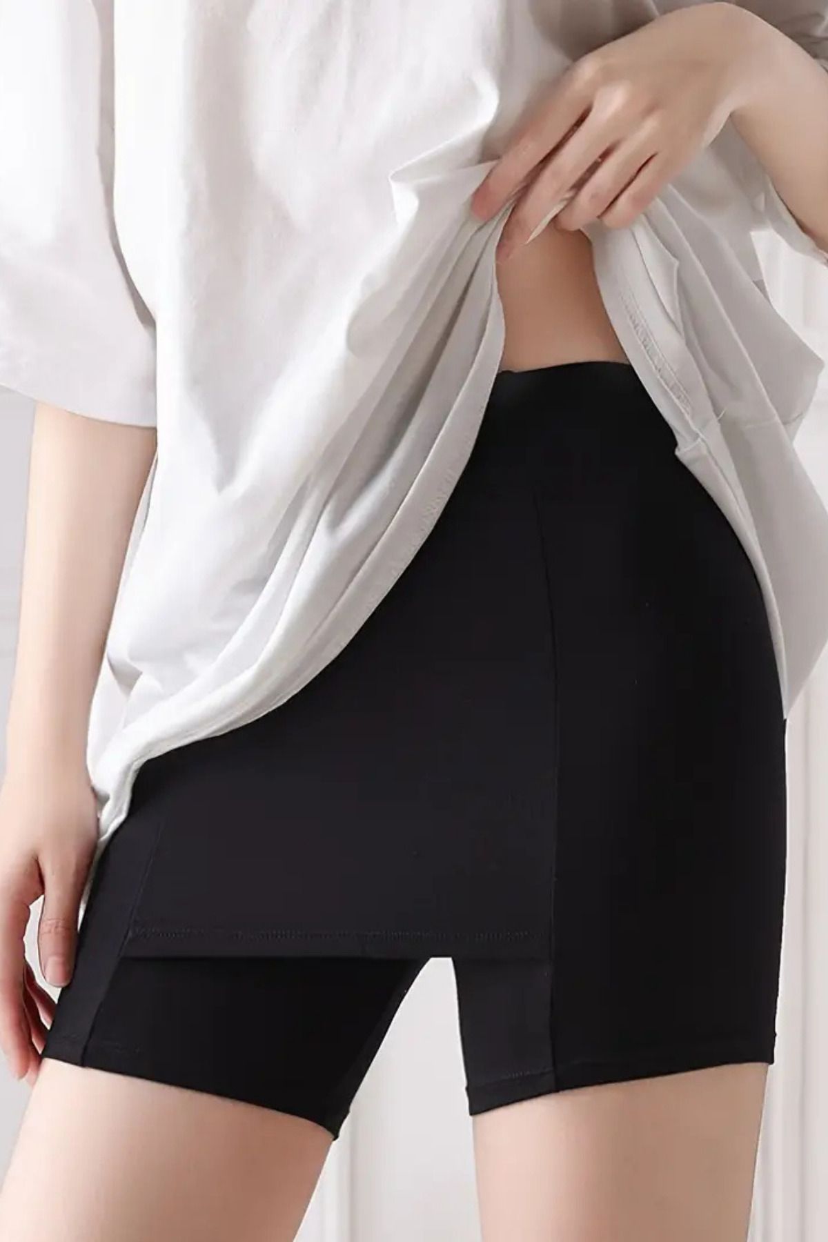 Trade Bazaar-Seamless Anti-Skid Safety Shorts – Double Layer, Convex Design, Frosted Silky Texture, Summer Thin Shorts 1