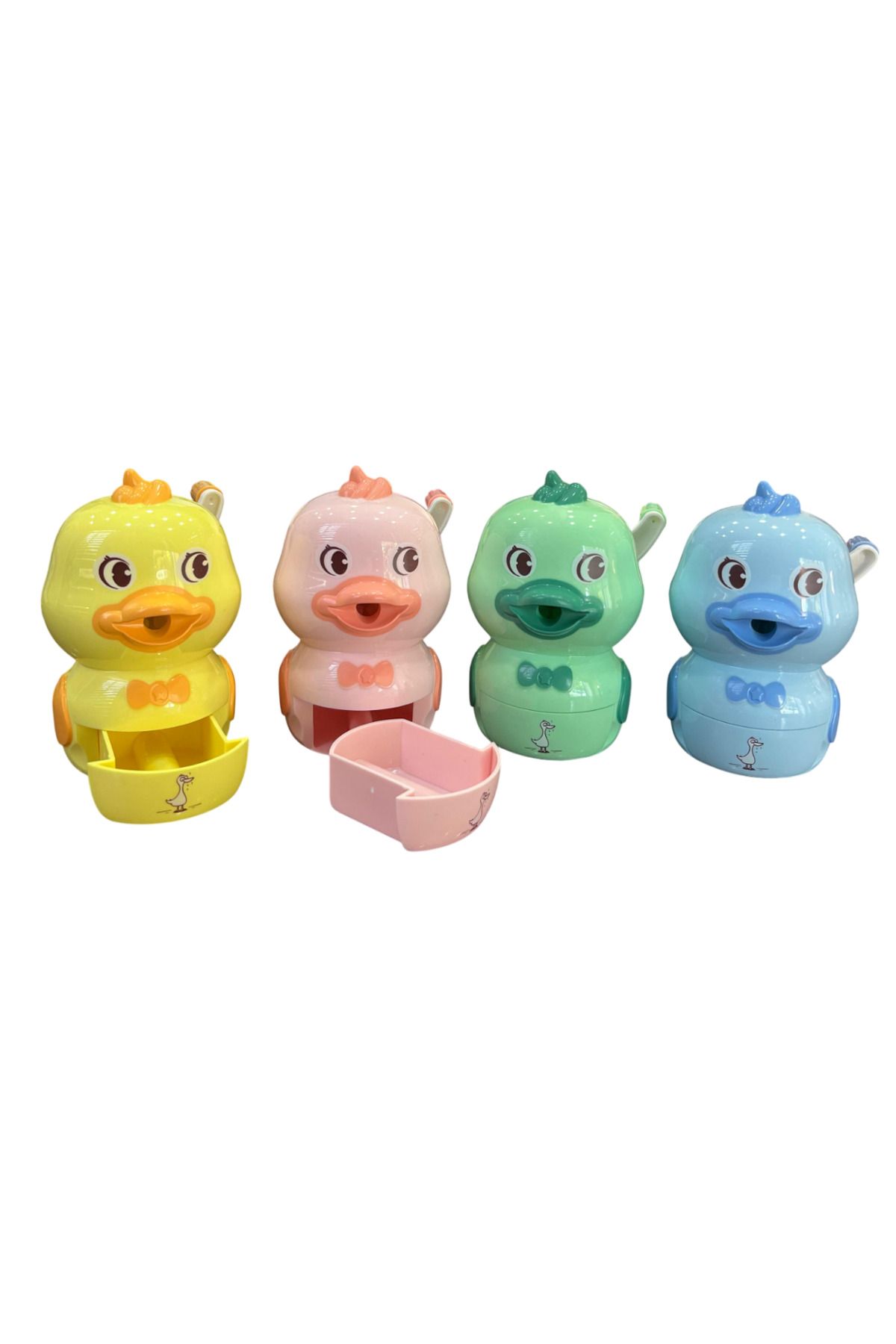 Brons-Cute Duck Patterned Table Top Pencil Sharpener with Arms 2