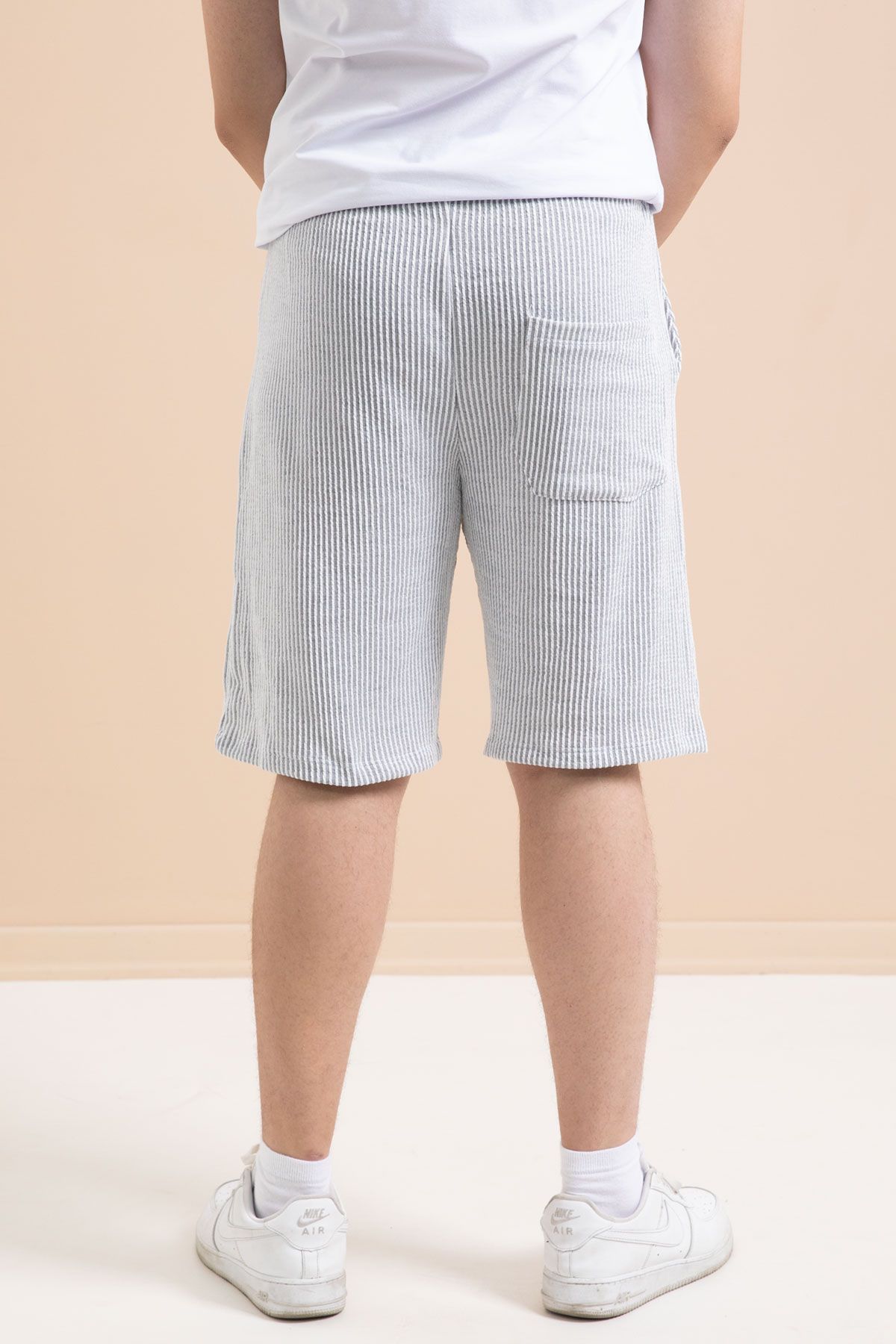 Cansın Mini-Gray Waterway Men's Shorts with Elastic Waist 21367 4