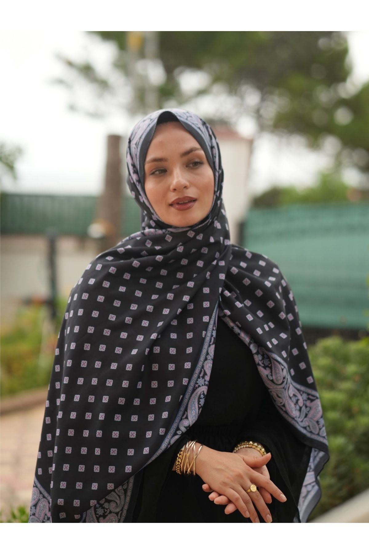 MONOOR-Ethnic Pattern Soft Shawl 1