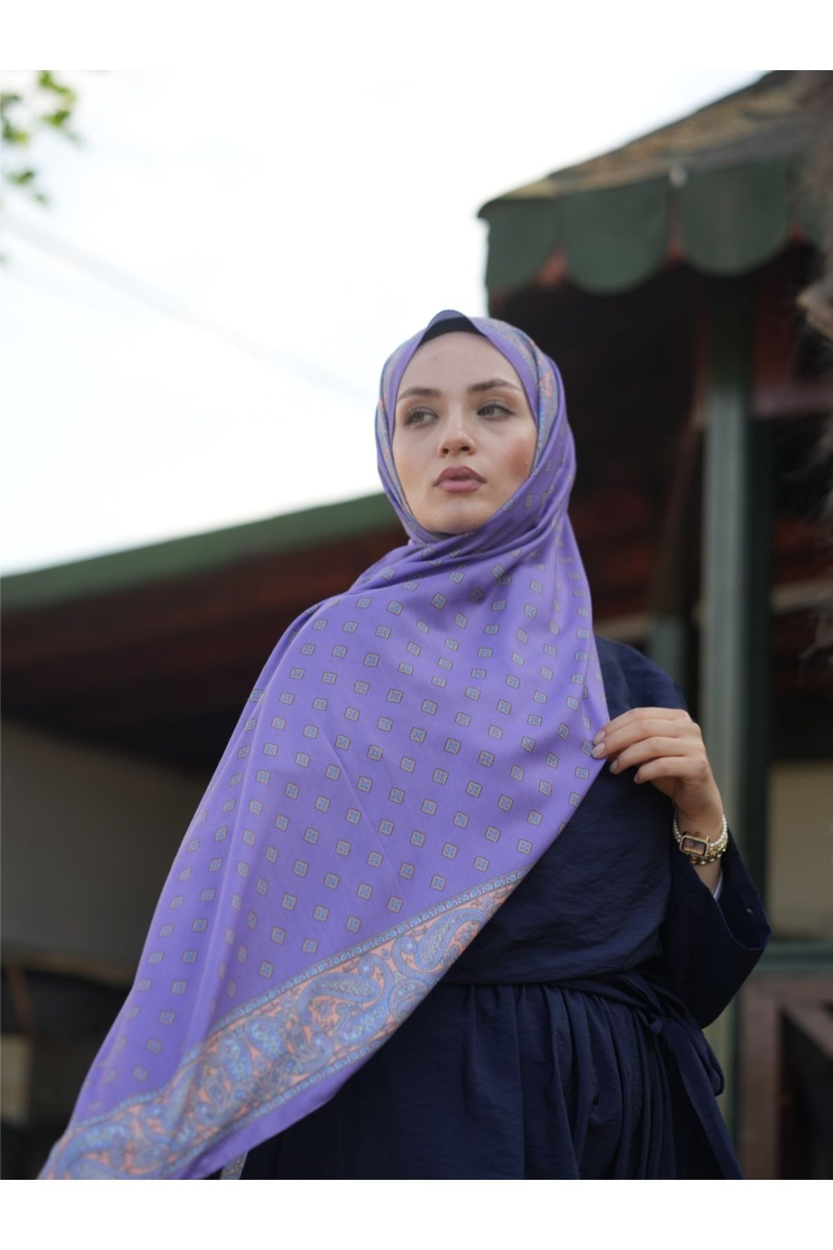 MONOOR-Ethnic Pattern Soft Shawl 4