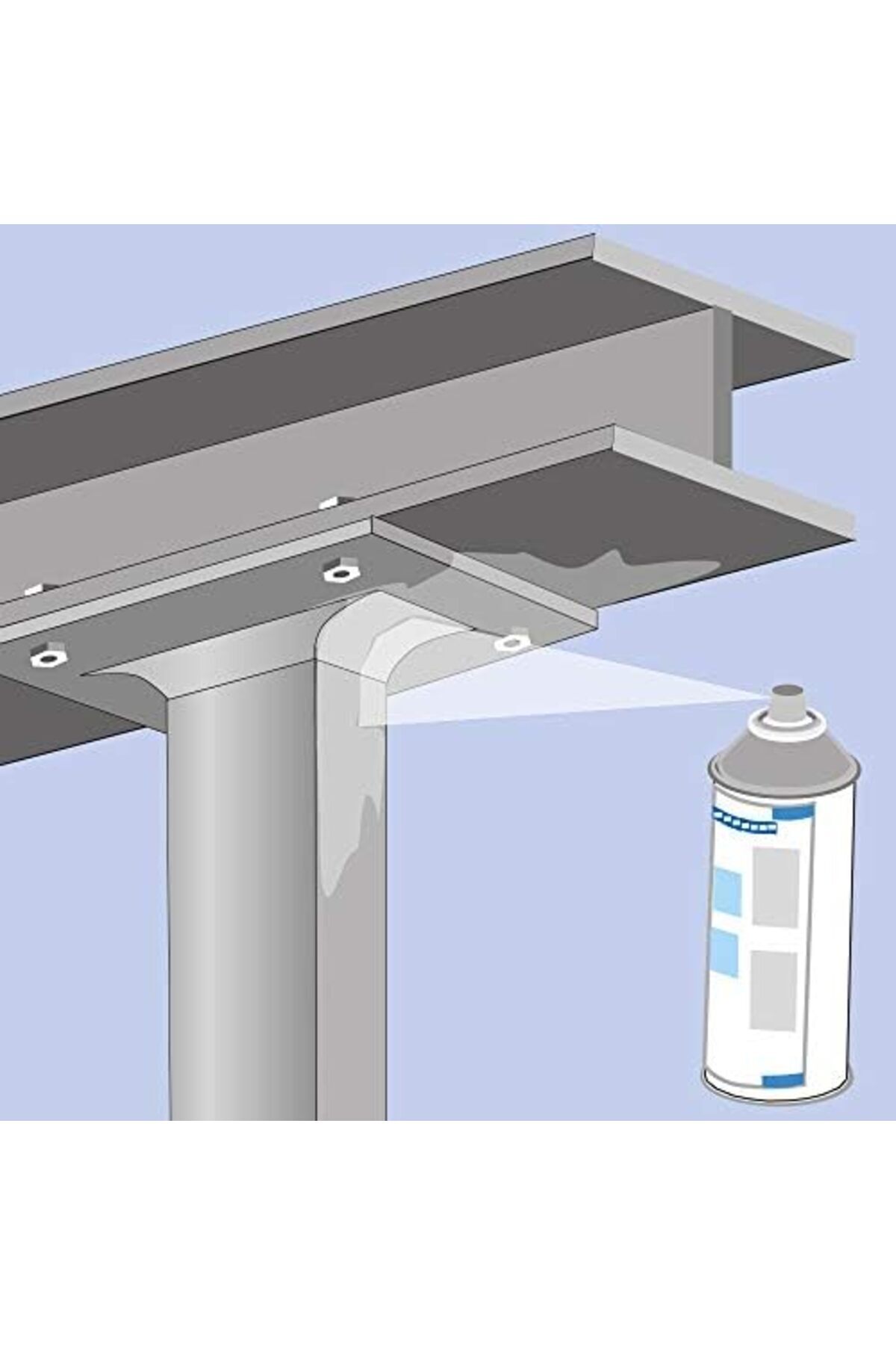 Weicon-Zinc Spray Bright Grade 400 ML Rust Protection, Heat-Resistant And Suitable As A Primer For M 5