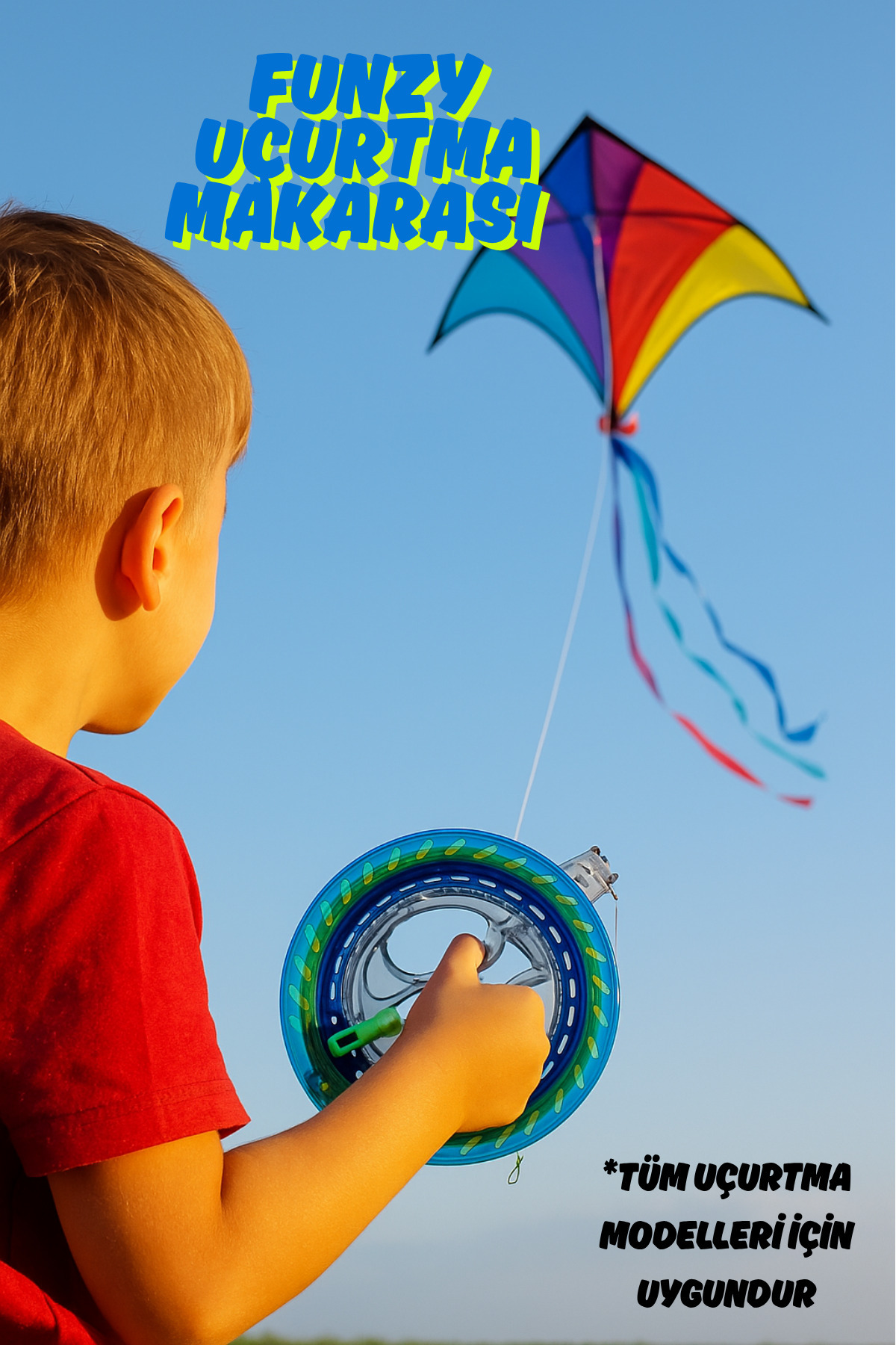 FUNZY 200 Metre İpli Uçurtma Makarası-(Tüm Uçurtma Modelleri)
