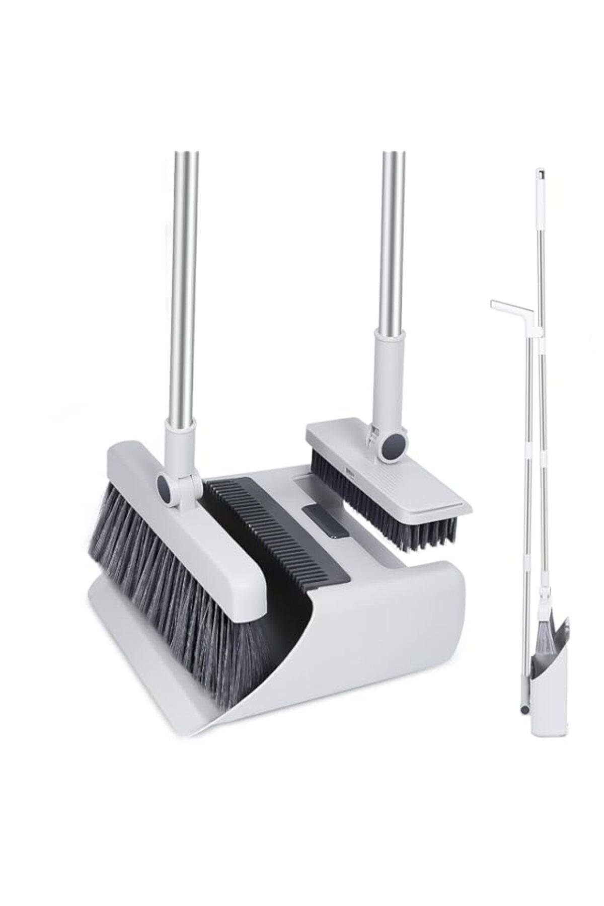 Generic-Tazweeq 1 Set Broom and Dustpan Set, 3 in 1 Broom, with Dustpan Combo Set, Long Handle Dustpan and 1