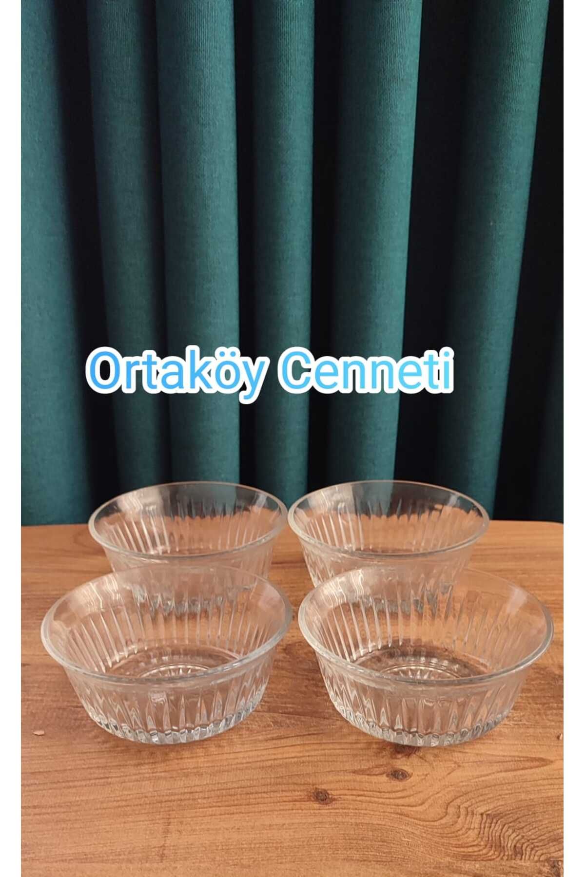 ORTAKÖY CENNETİ-4 Grand Size Glass Bowl Good Quality 345 Cc Volume Mouth Width 12 cm Height 9 cm 2