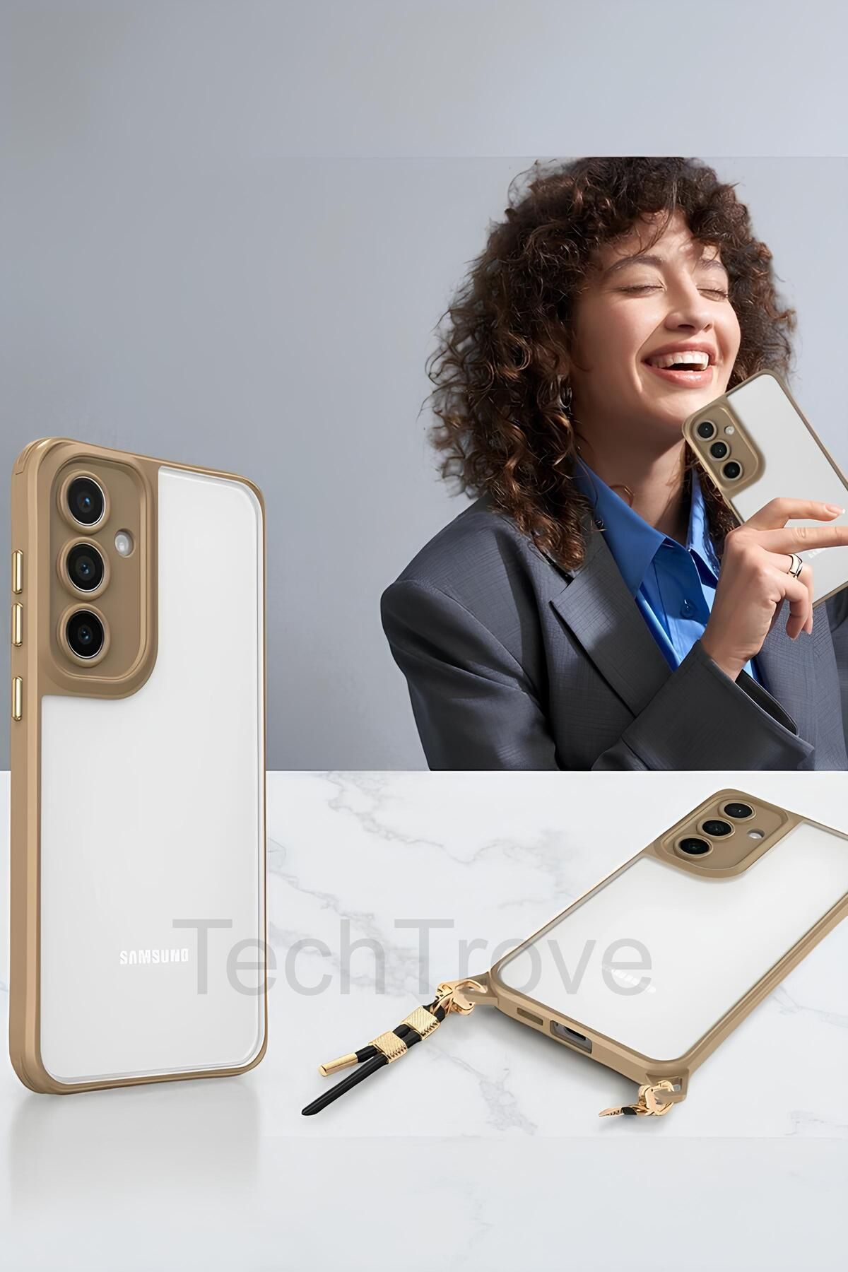 TechTrove-حافظة Poco C65 مع حماية للكاميرا وغطاء خلفي شفاف مع حامل حزام 2