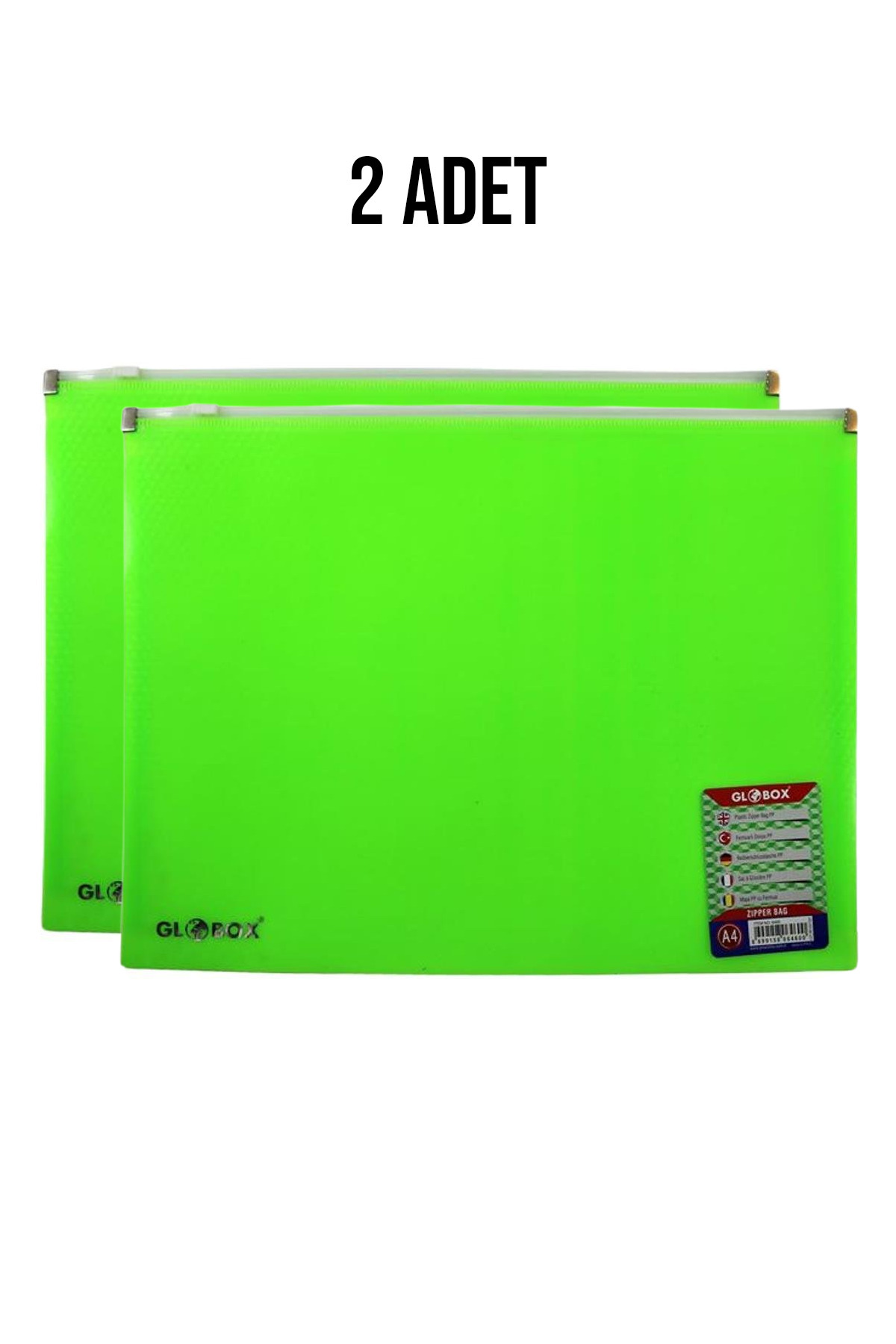 Globox-Zipper File A4 2 Pieces Green 2