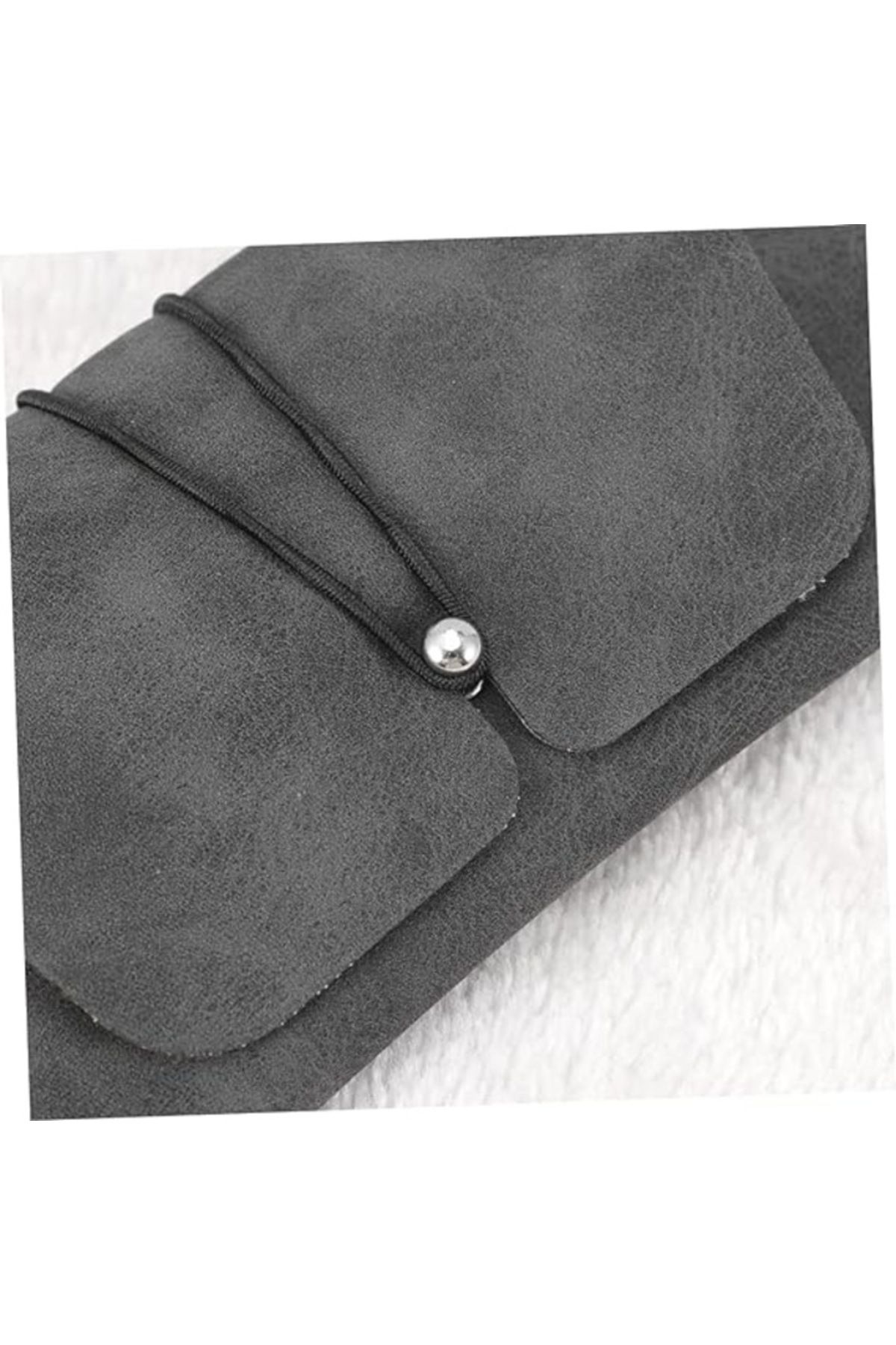 GERICOM-Case for Glasses, Envelope Closure, Soft Interior, 170x80x35mm, Elastic Fastening, Black 3