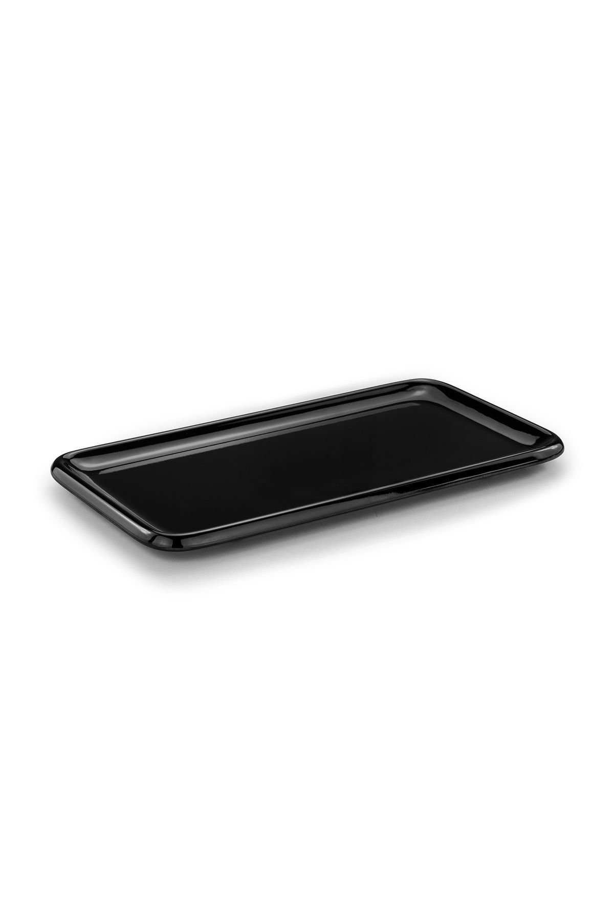 Tria-Unbreakable 1/3 Open Buffet Tray 2 Pieces 17,6X32,5 cm Black Tr532B 1