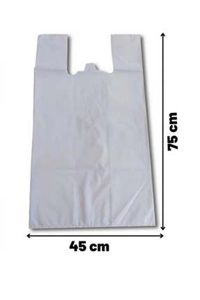 PEMA TEDARİK Atlet Poşet 45x75 Cm Battal Boy 20 Adet Kalın Sağlam Çok Amaçlı ...