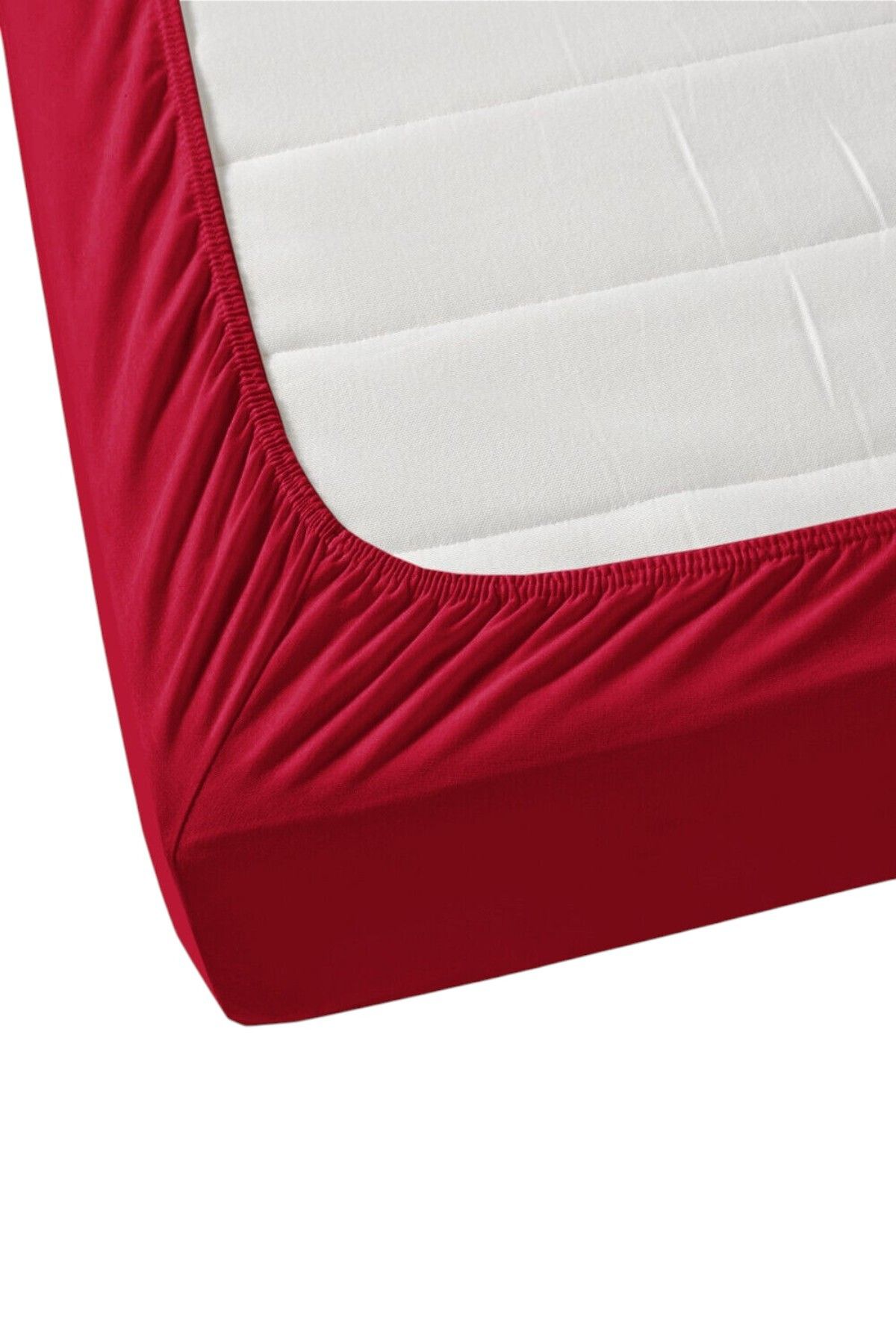 lissehome-Ranforce Fitted Elastic Sheet & Pillow Case Set 4