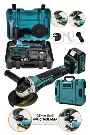 Newstar New Star akülü Şarjlı Taşlama Makinesi 125 mm Mavi