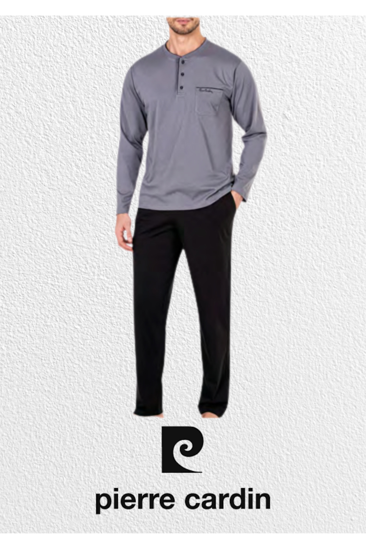 ست پیژامه مردانه راسته فاق نرمال آستین بلند | پیر کاردین Pierre Cardin L1.PC.5605.291 - تصویر 4
