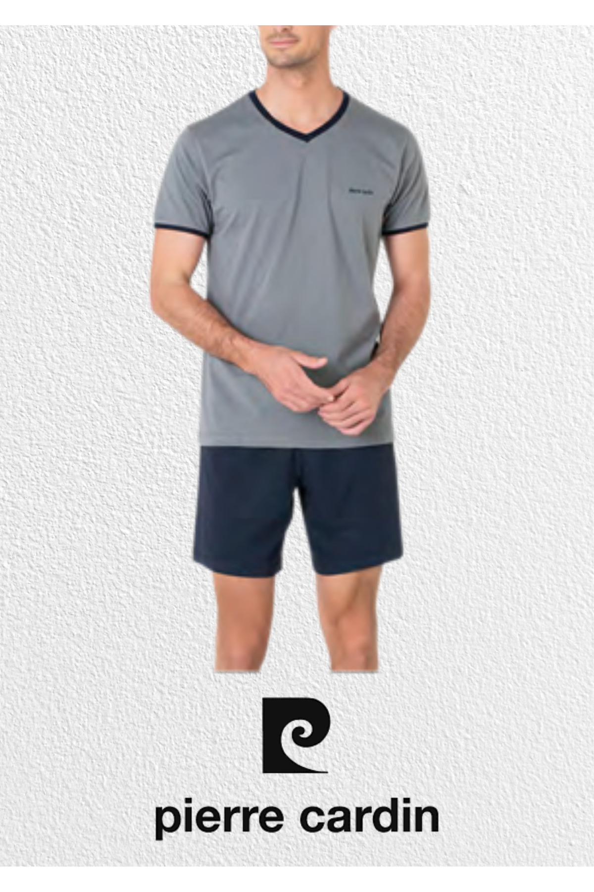 ست پیژامه و لباس خواب مردانه راسته فاق نرمال آستین کوتاه | پیر کاردین Pierre Cardin L1.PC.5640.291.02 - تصویر 6