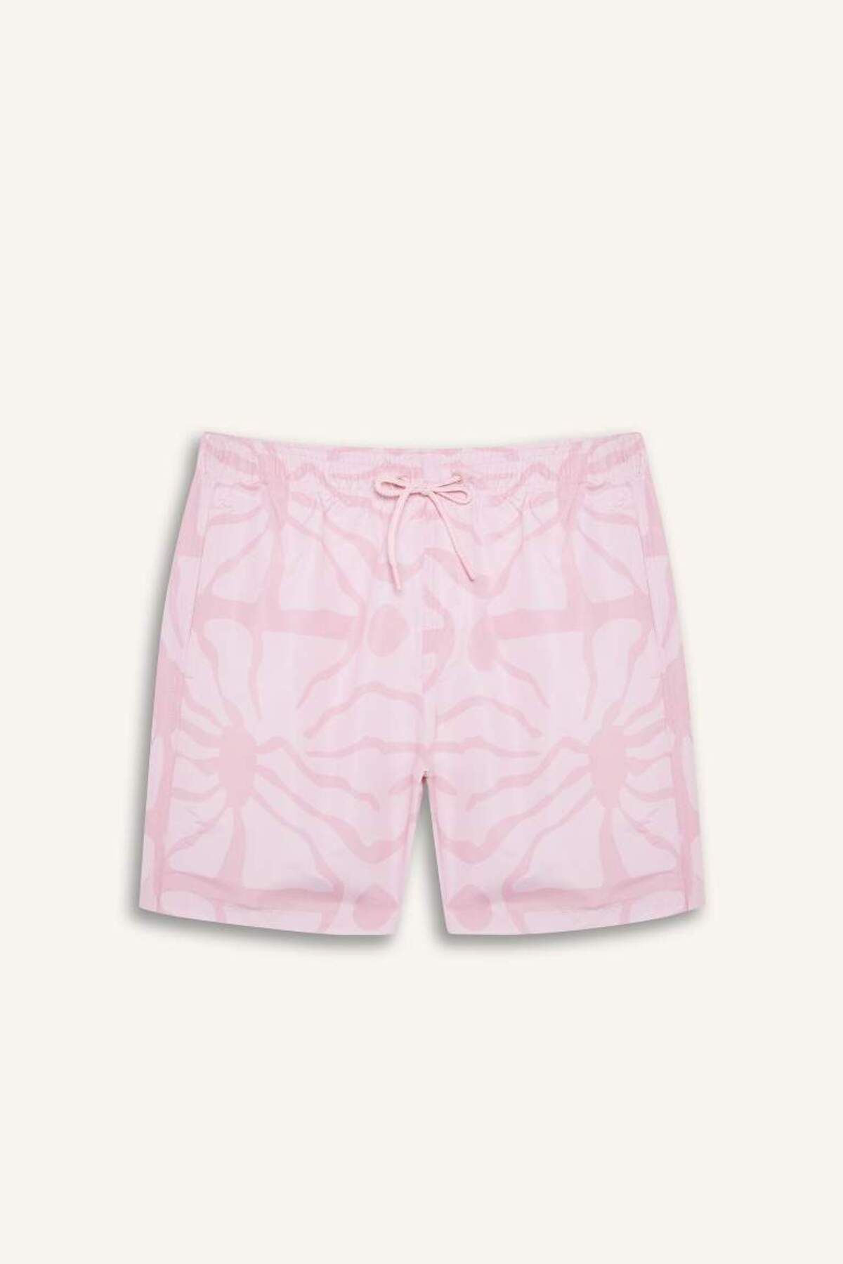 DeFacto-New Season Regular Fit Patterned Mesh Lined Short Length Swim Shorts 7