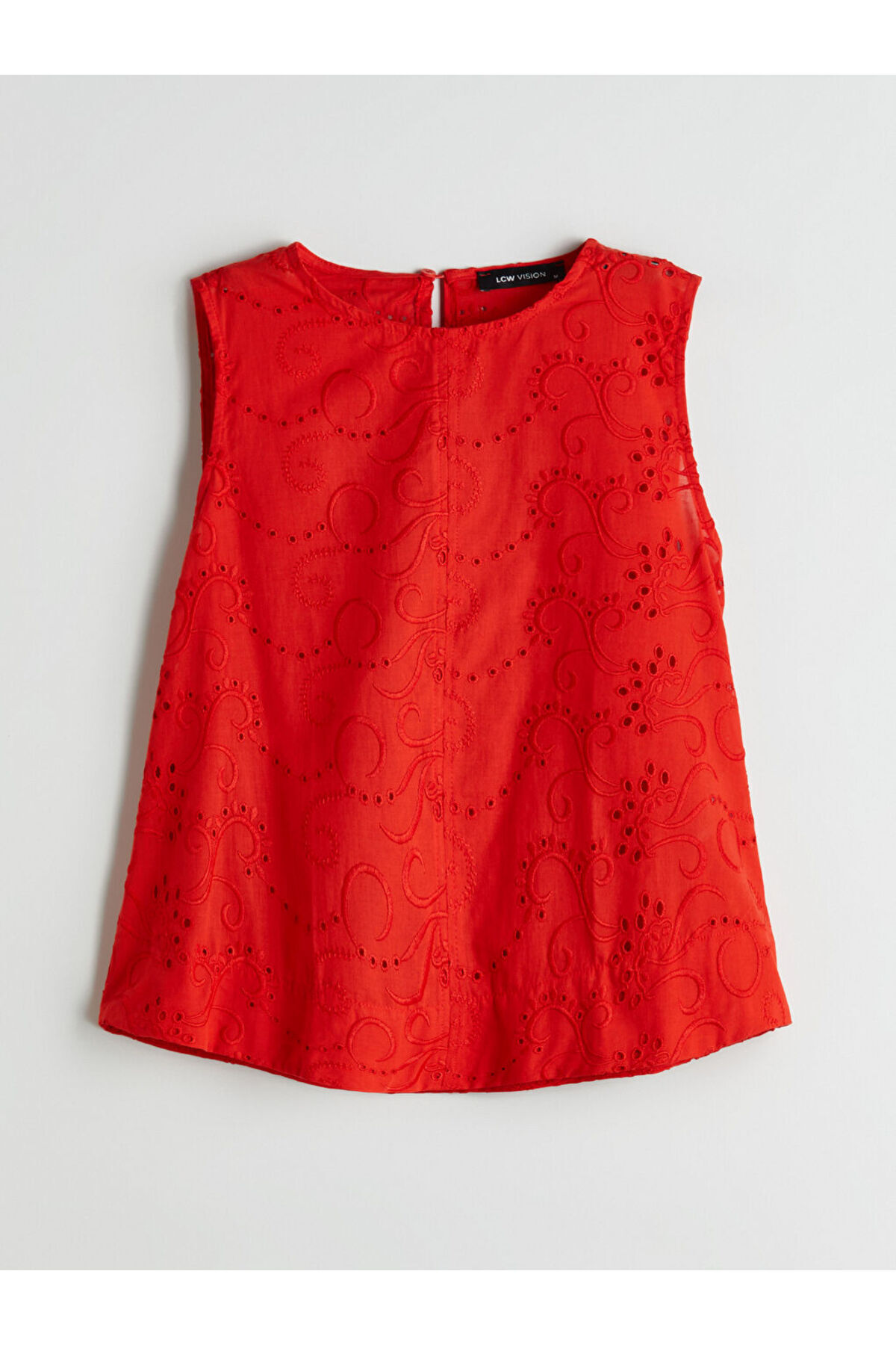 LC Waikiki-Sparkling Selections from Shining Store |   Crew Neck Openwork Embroidered Blouse 1