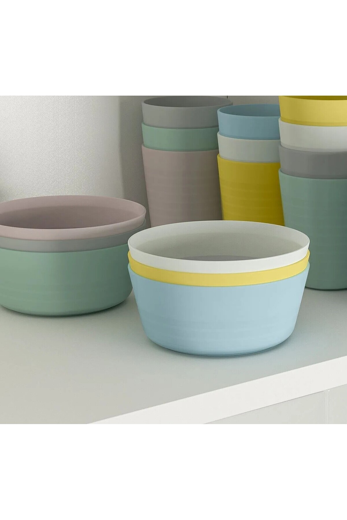 IKEA QUİCK 24 Parça Çocuk Yemek Seti Çok Renkli 6 Kase 6 Kaşık 6 Çatal 6 Bıçak Plastik Mama Set fotoğrafı 4 (önizleme)